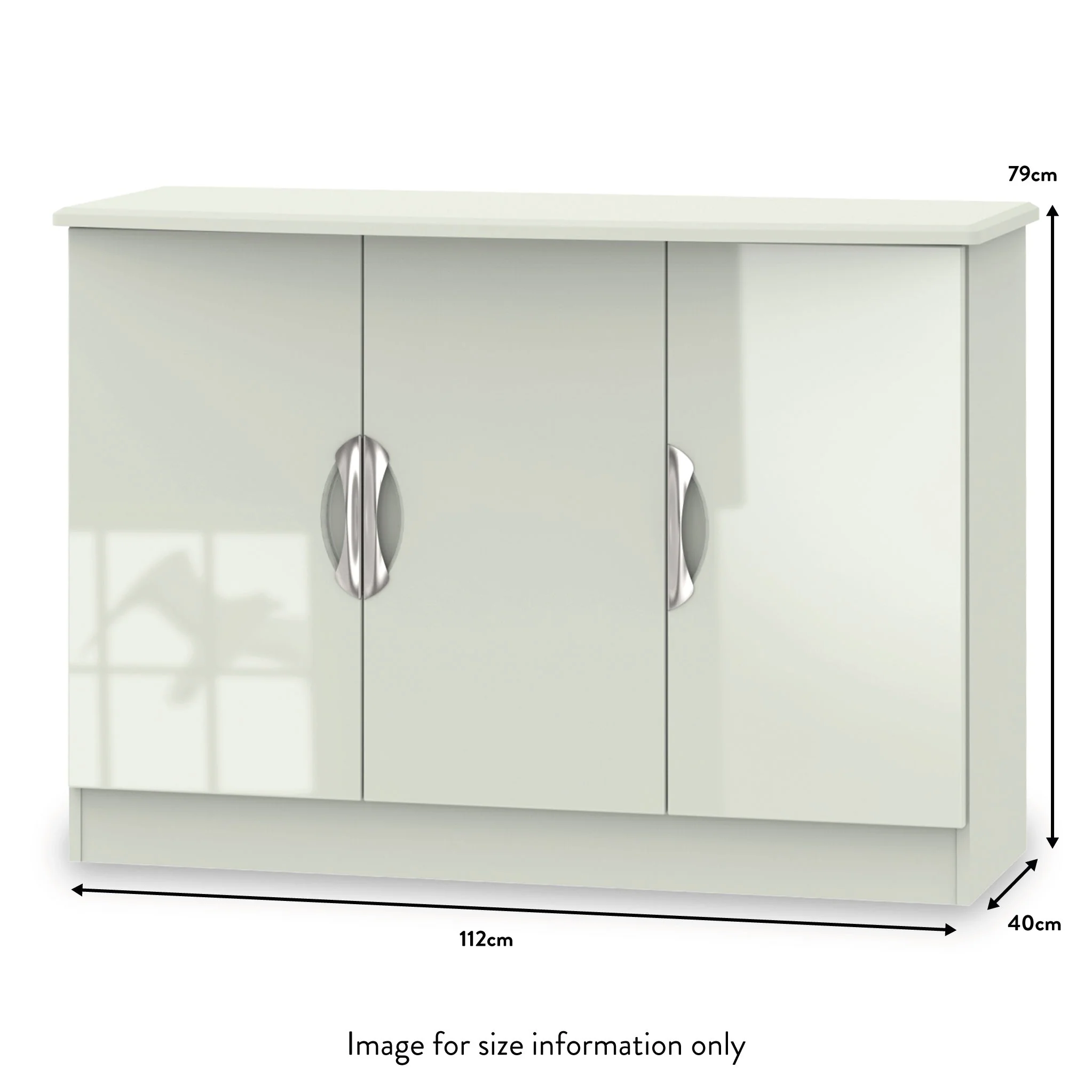 Beckett Gloss 3 Door Sideboard - Image 17