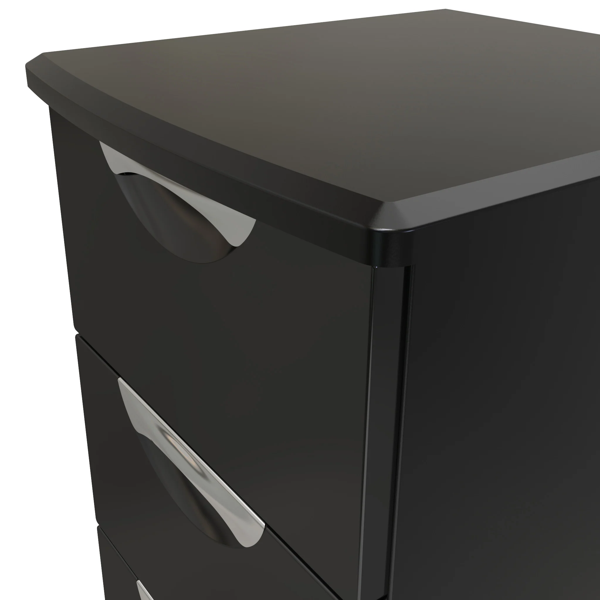 Beckett Gloss 3 Drawer Bedside Cabinet - Image 12