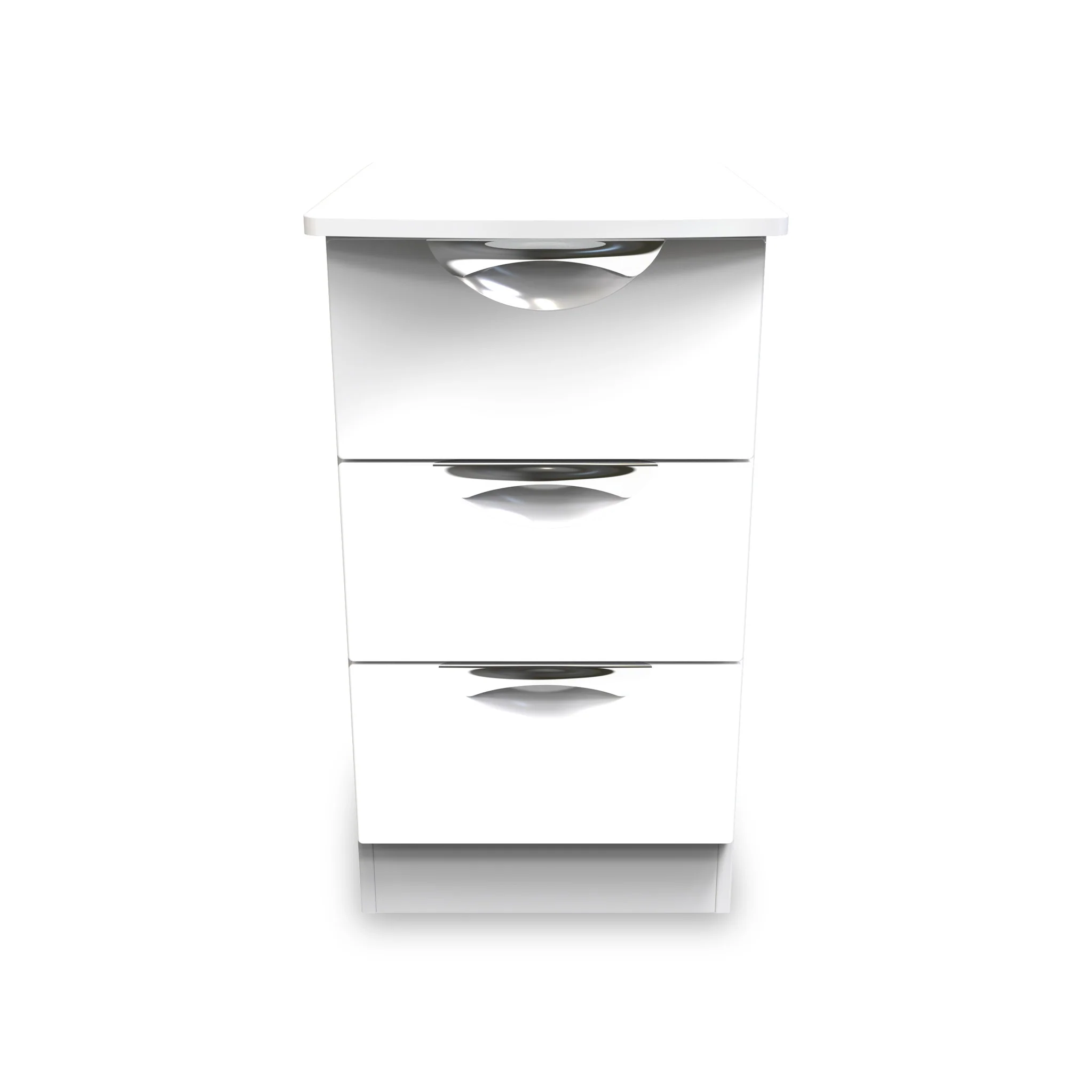Beckett Gloss 3 Drawer Bedside Cabinet - Image 4