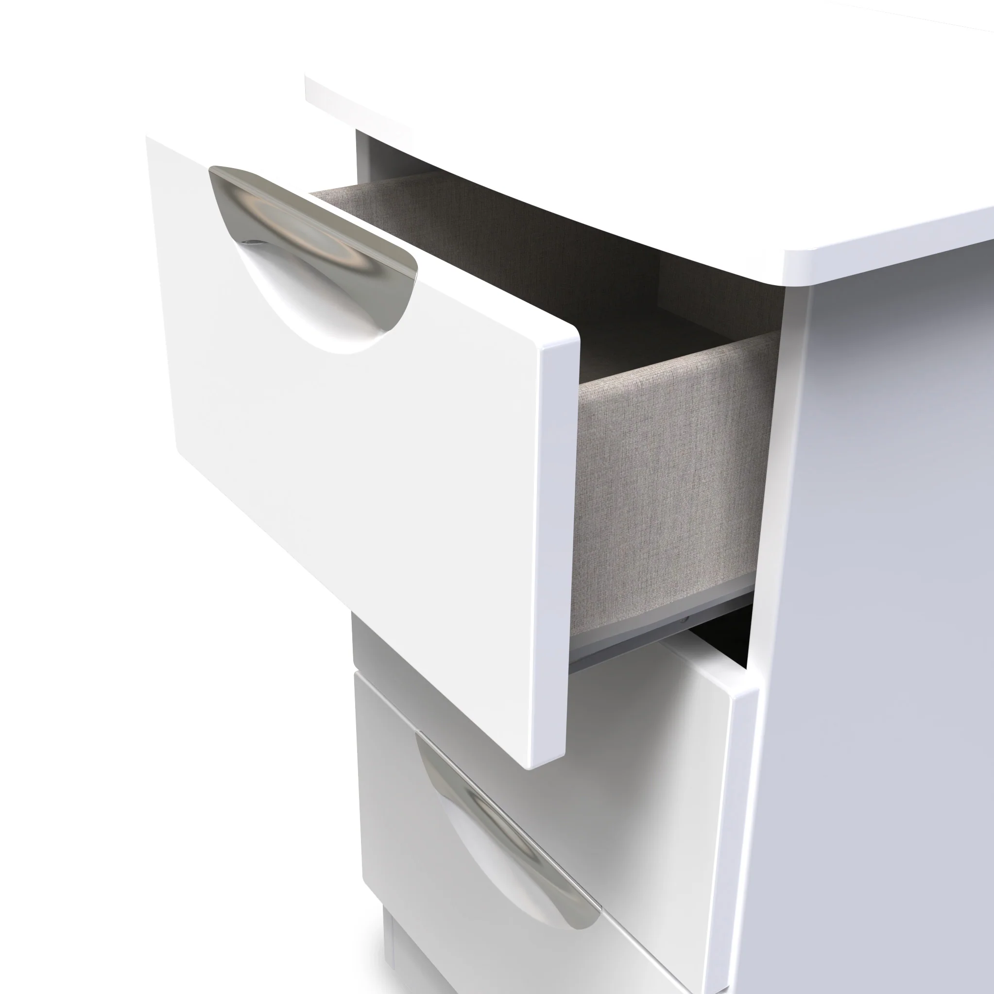 Beckett Gloss 3 Drawer Bedside Cabinet - Image 6
