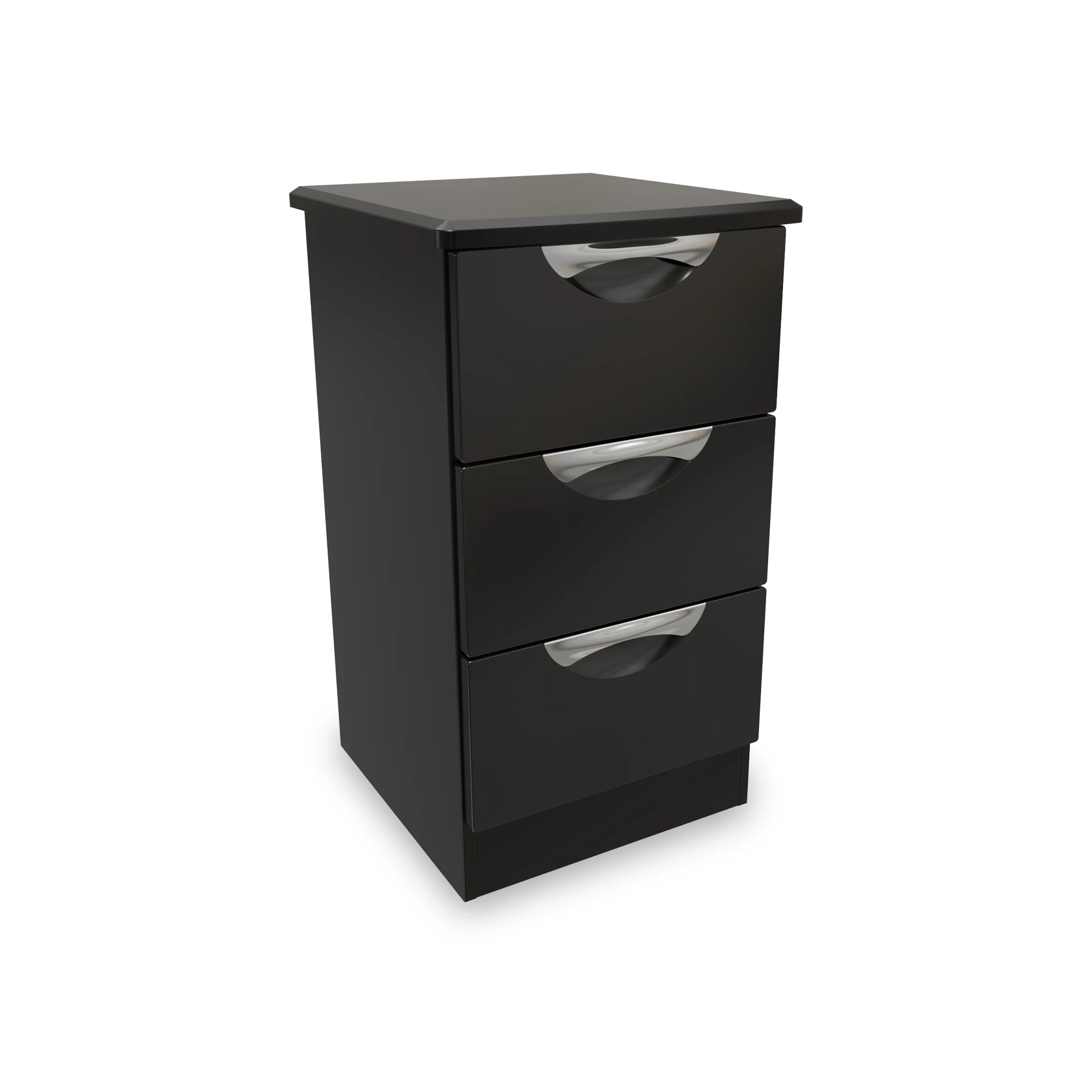 Beckett Gloss 3 Drawer Bedside Cabinet - Image 8