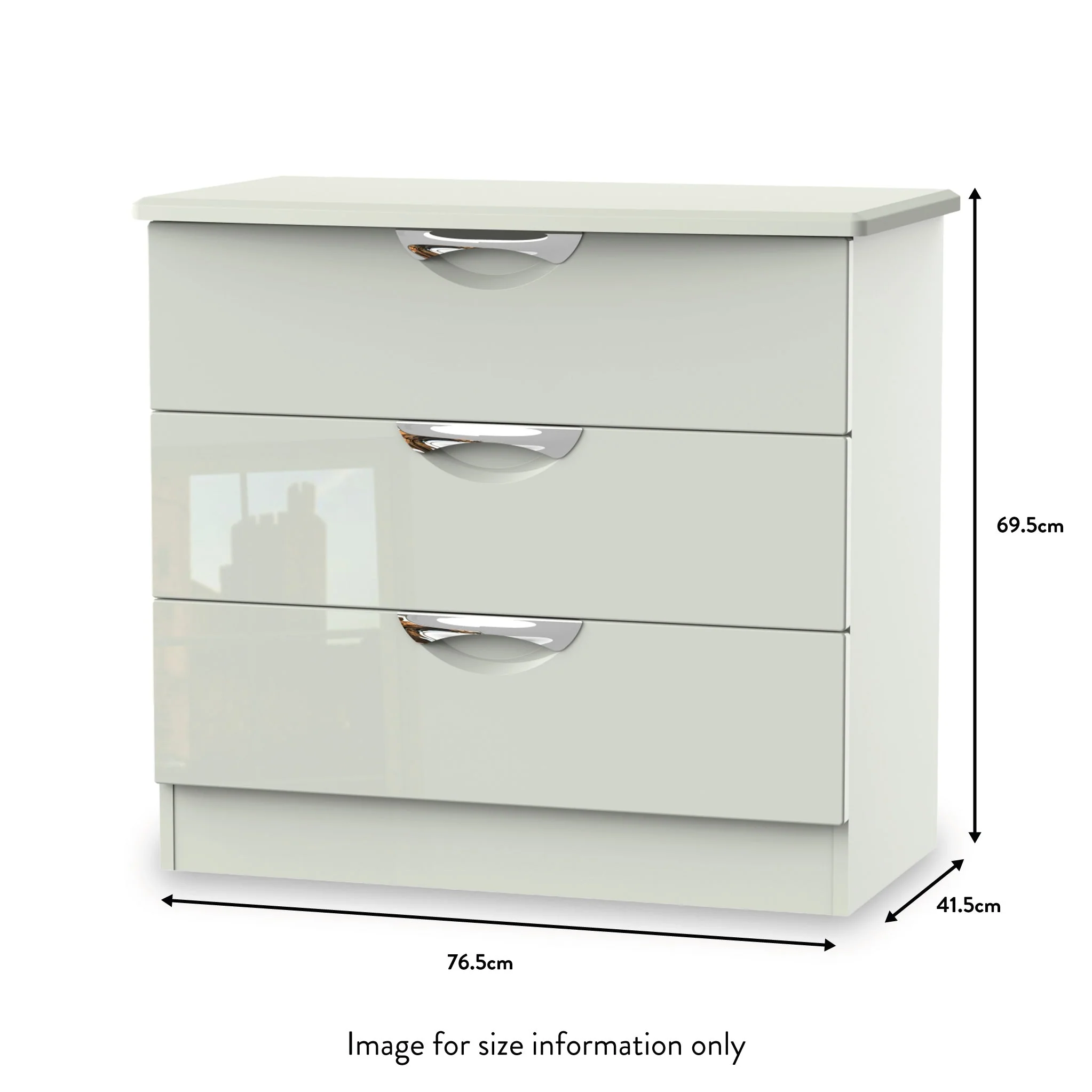 Beckett Gloss 3 Drawer Chest - Image 16