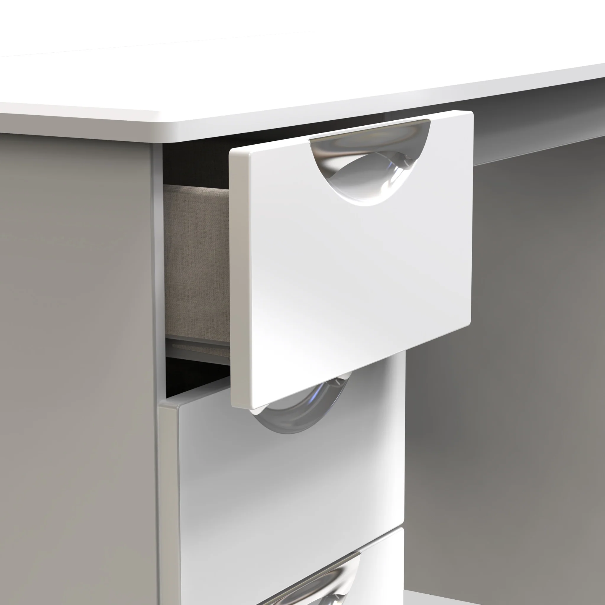 Beckett Gloss 3 Drawer Storage Desk - Image 22