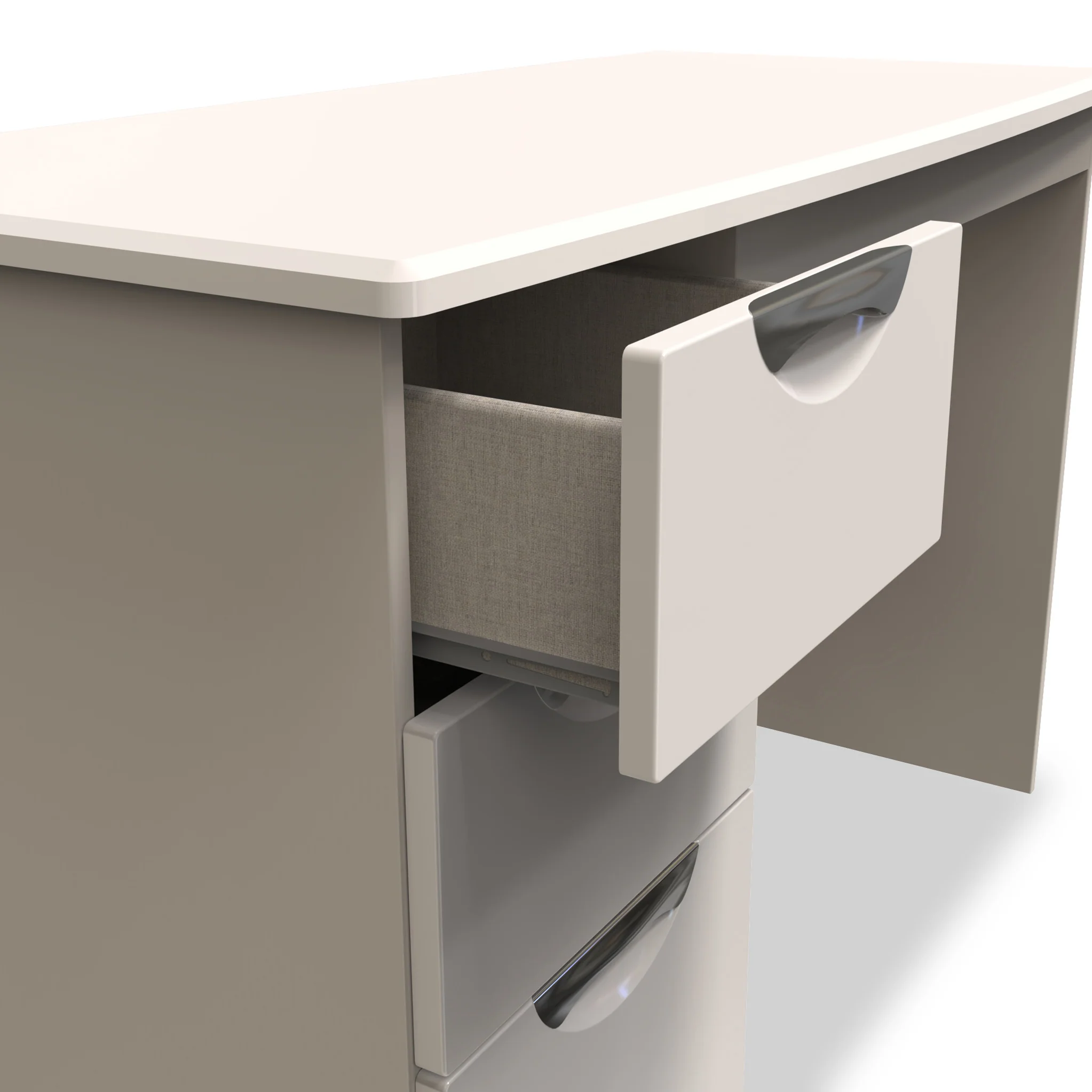 Beckett Gloss 3 Drawer Storage Desk - Image 6