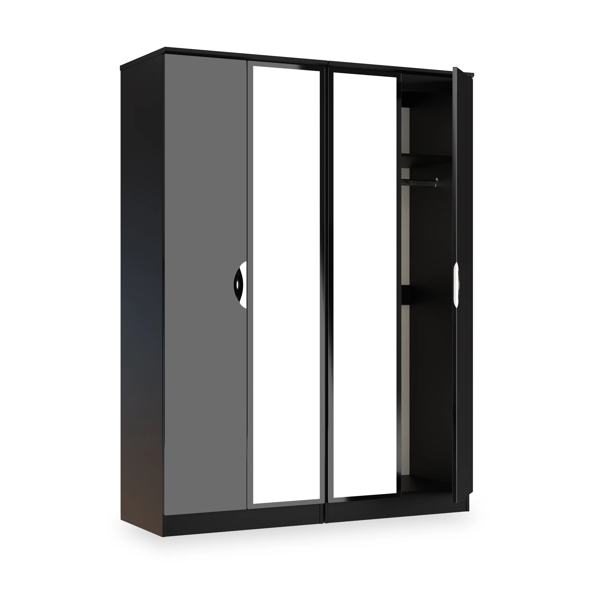 Beckett 4 Door Mirrored Wardrobe - Image 12