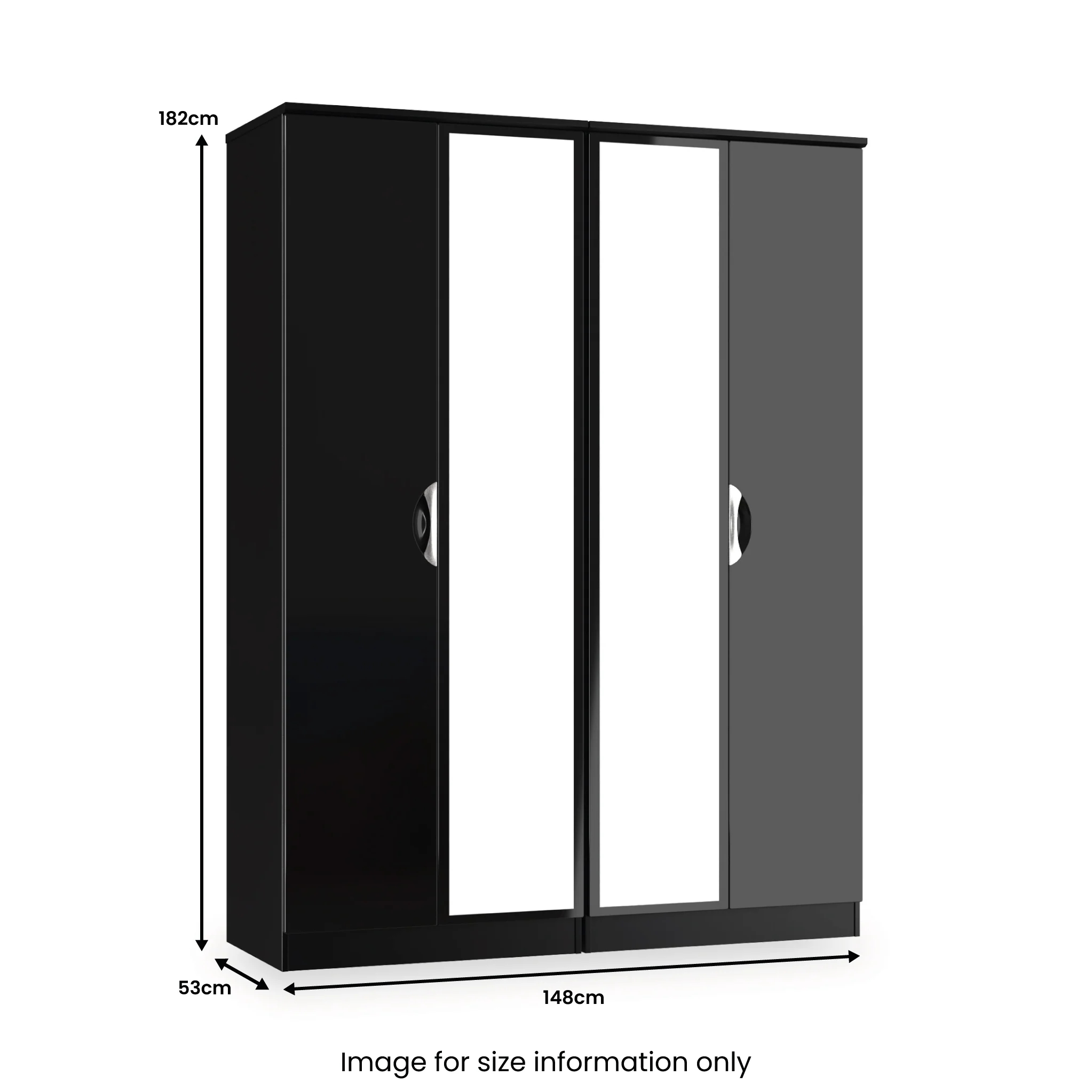 Beckett 4 Door Mirrored Wardrobe - Image 22