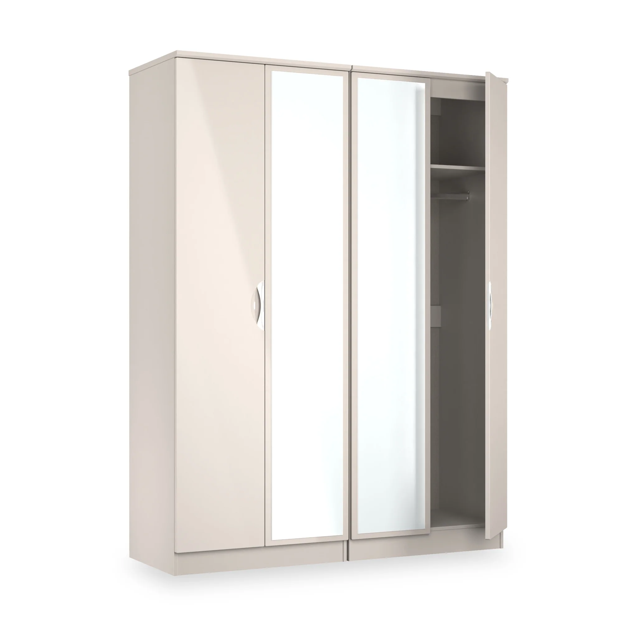Beckett 4 Door Mirrored Wardrobe - Image 5