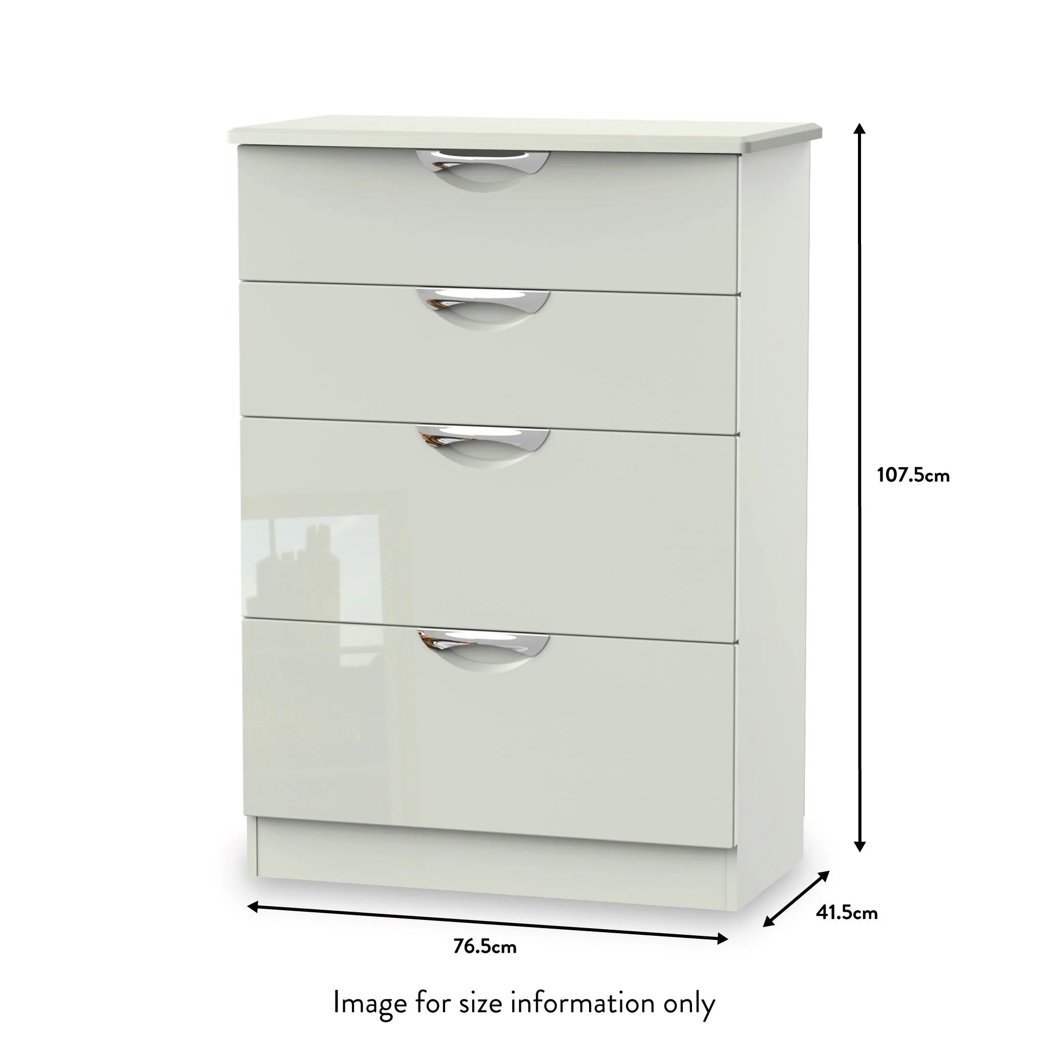Beckett Gloss 4 Drawer Deep Chest - Image 9