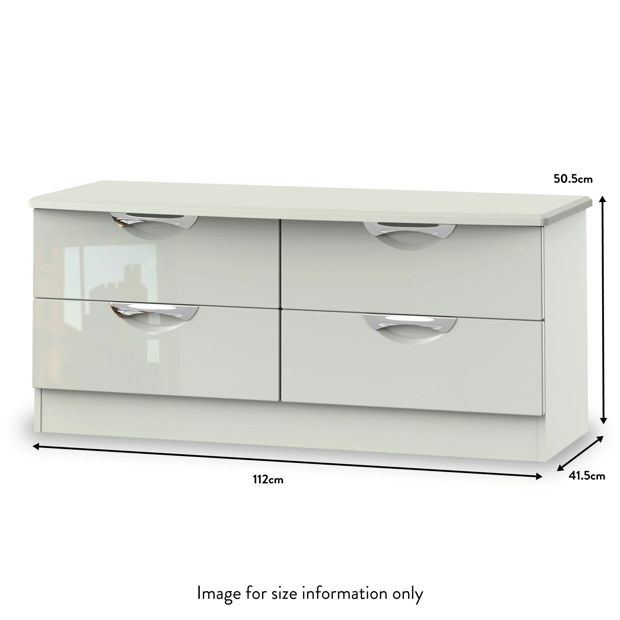 Beckett 4 Drawer Low Storage Unit - Image 6