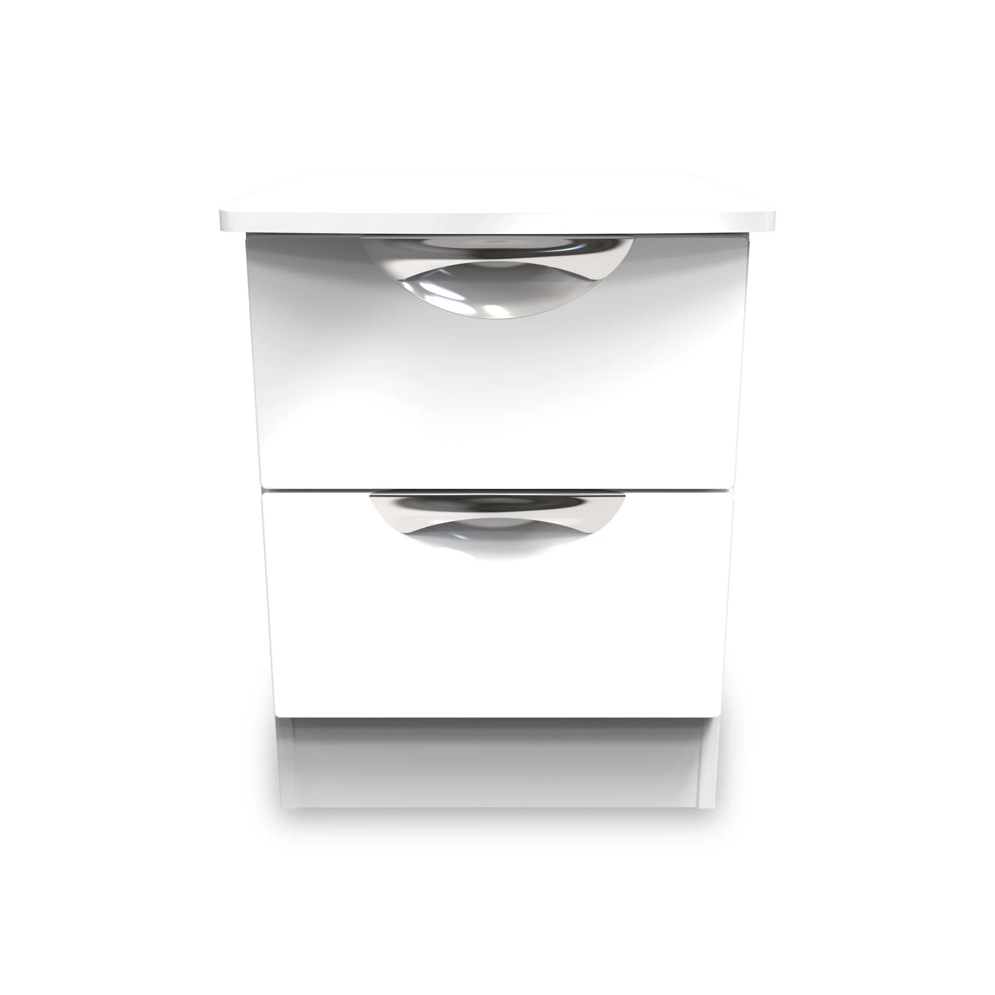 Beckett Gloss 2 Drawer Bedside Cabinet - Image 4