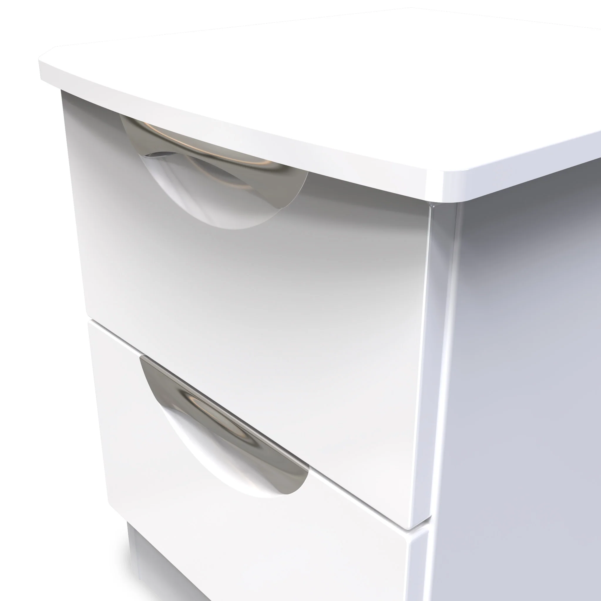 Beckett Gloss 2 Drawer Bedside Cabinet - Image 6