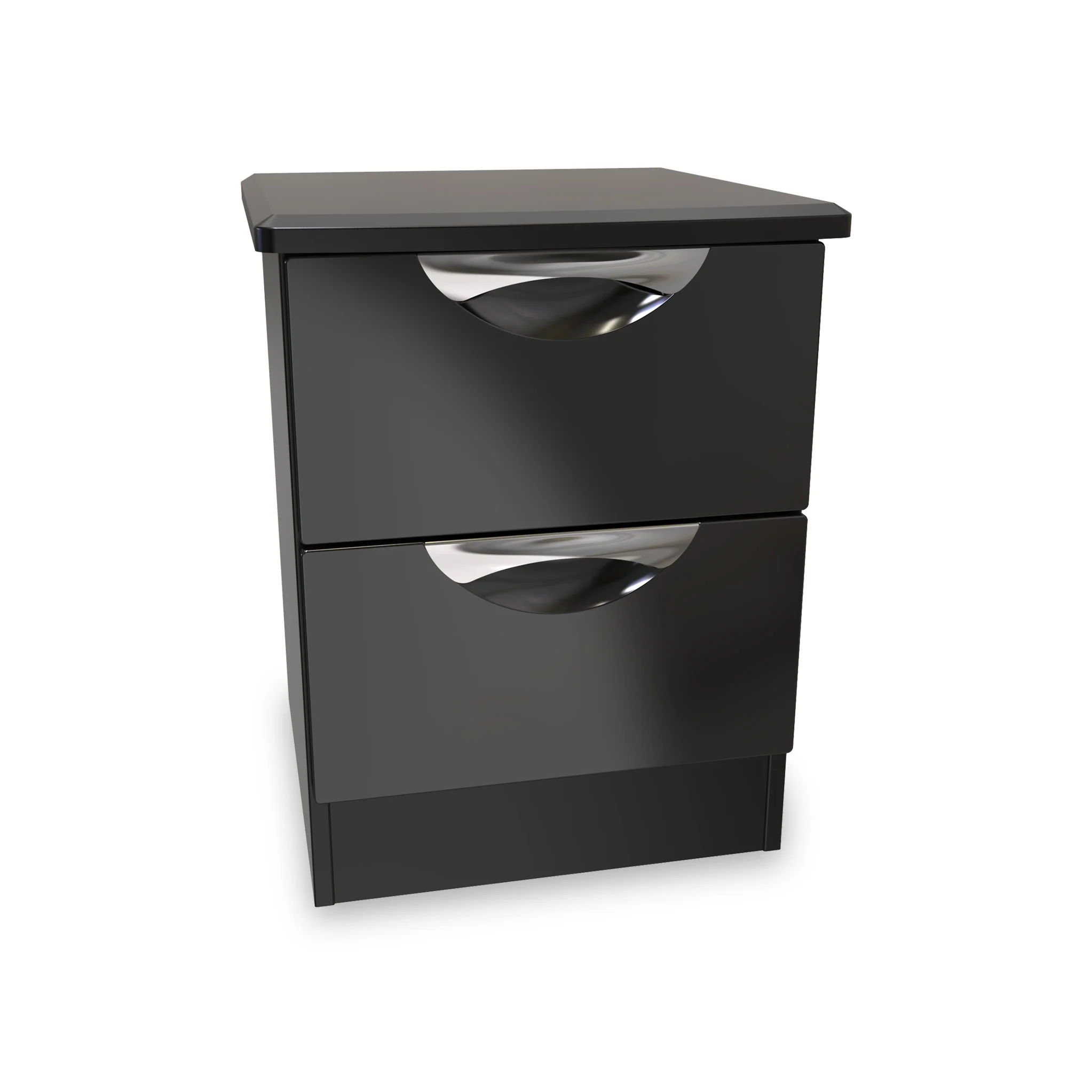Beckett Gloss 2 Drawer Bedside Cabinet - Image 8