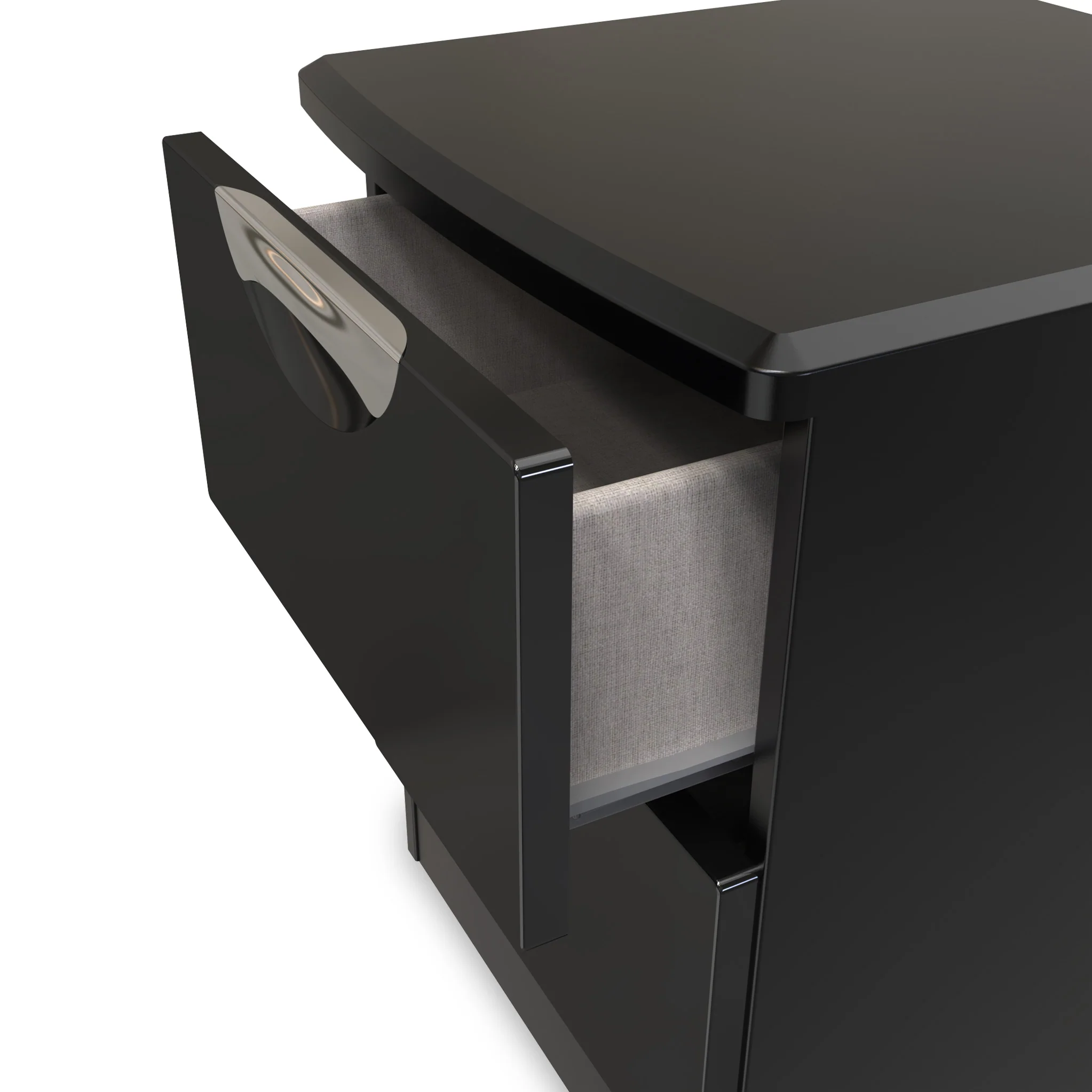 Beckett Gloss 2 Drawer Bedside Cabinet - Image 12