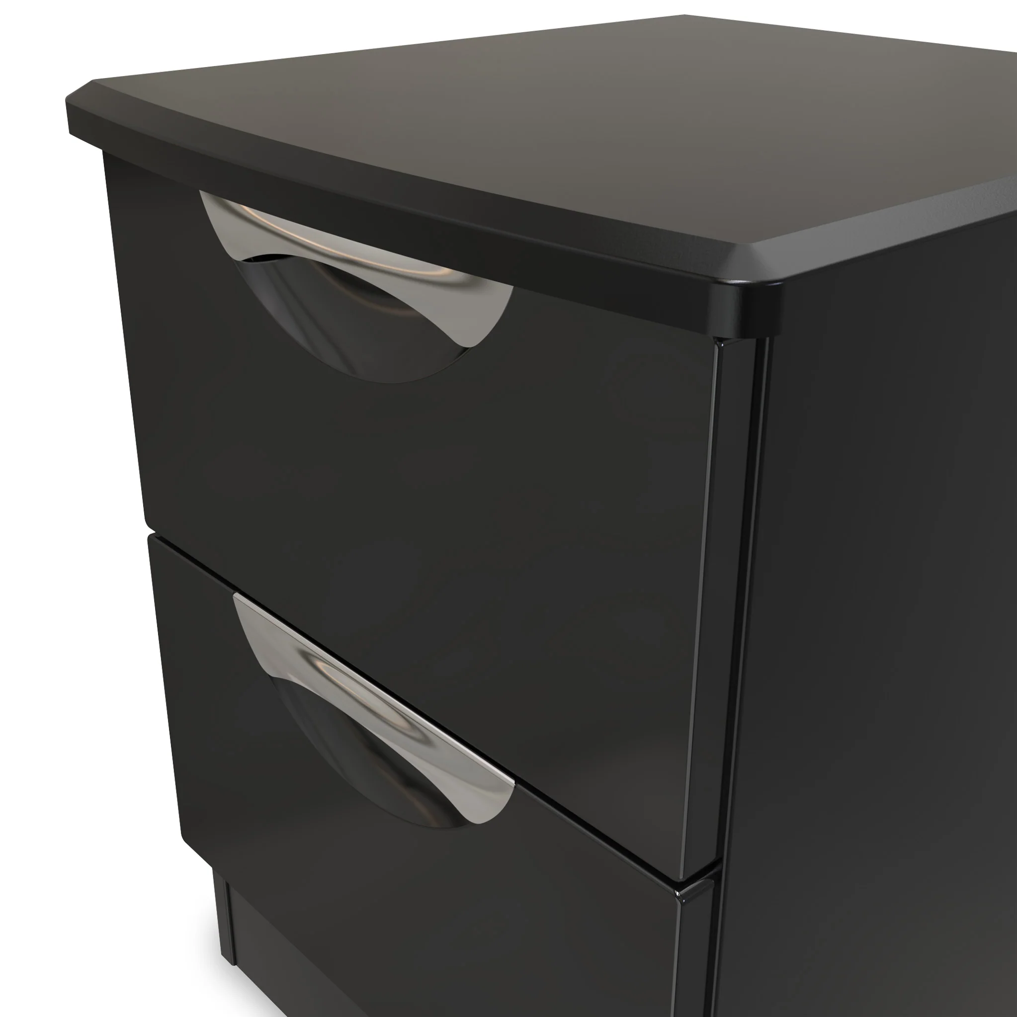 Beckett Gloss 2 Drawer Bedside Cabinet - Image 11
