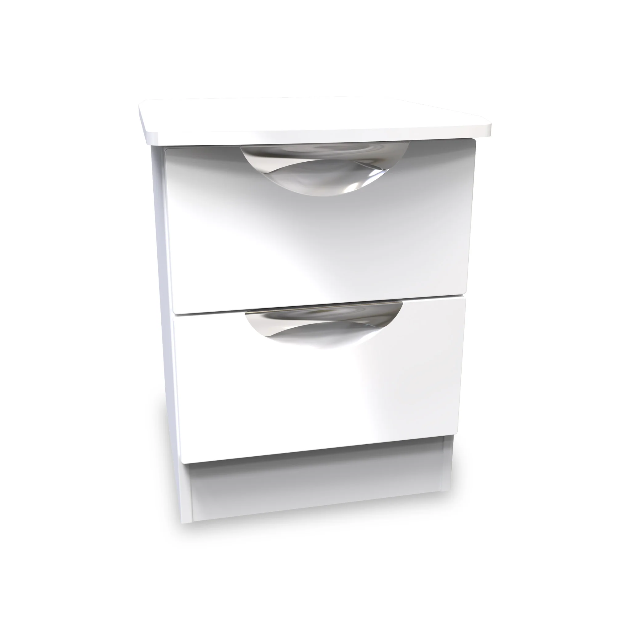 Beckett Gloss 2 Drawer Bedside Cabinet - Image 3