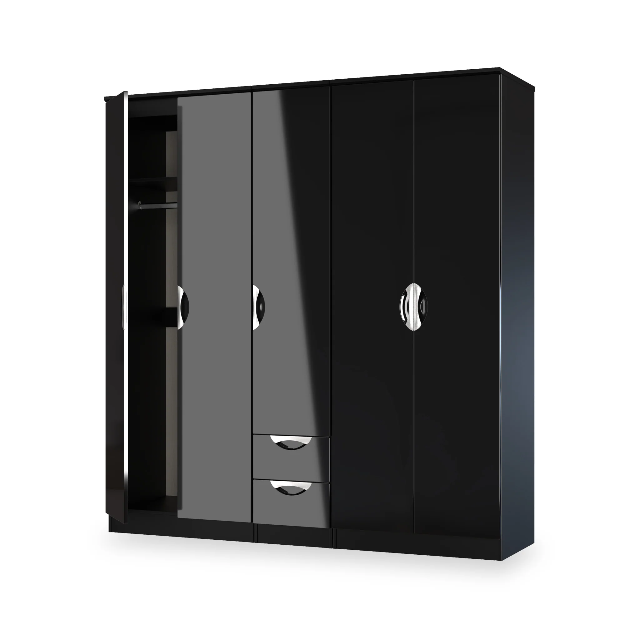 Beckett 5 Door 2 Drawer Wardrobe - Image 14
