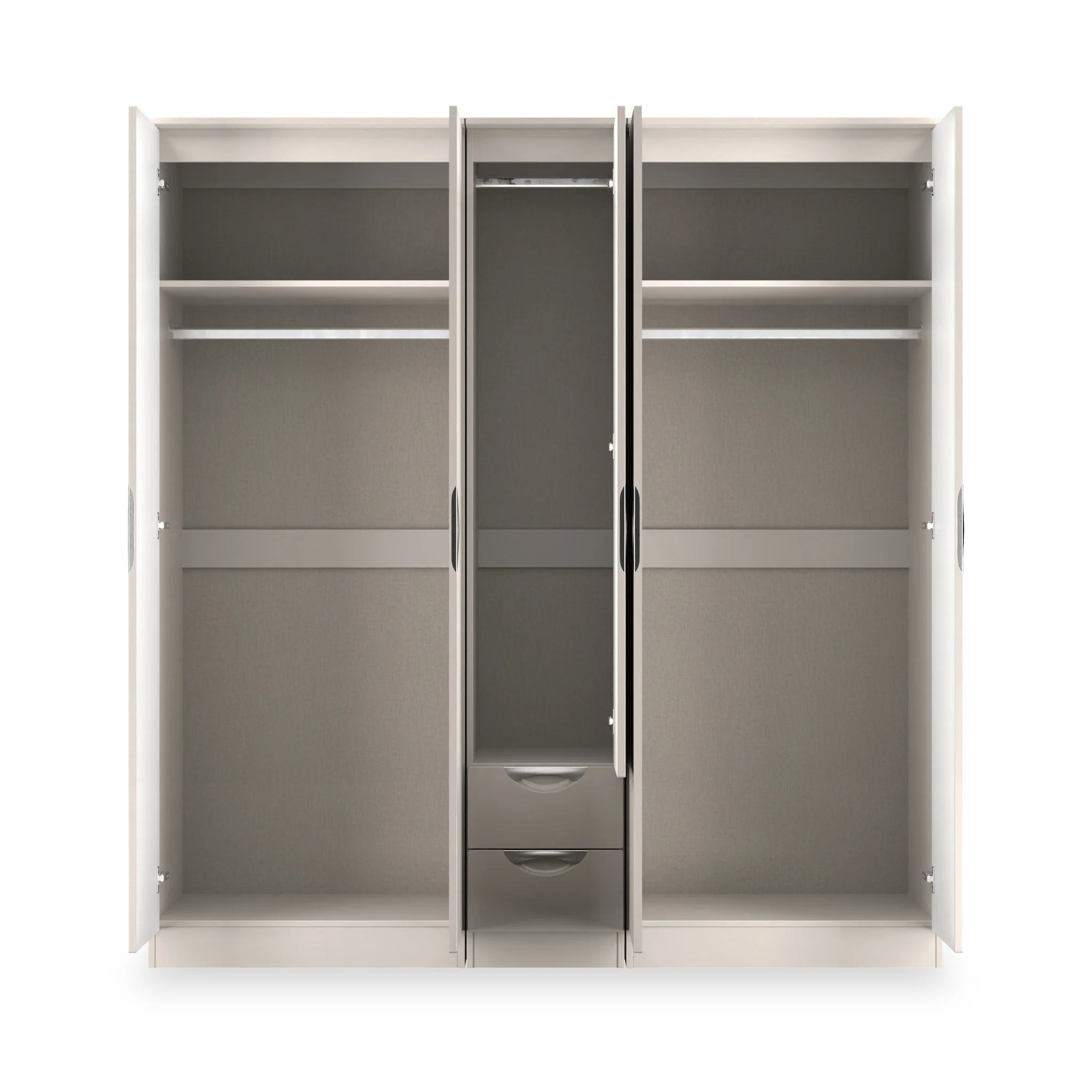 Beckett 5 Door 2 Drawer Wardrobe - Image 4