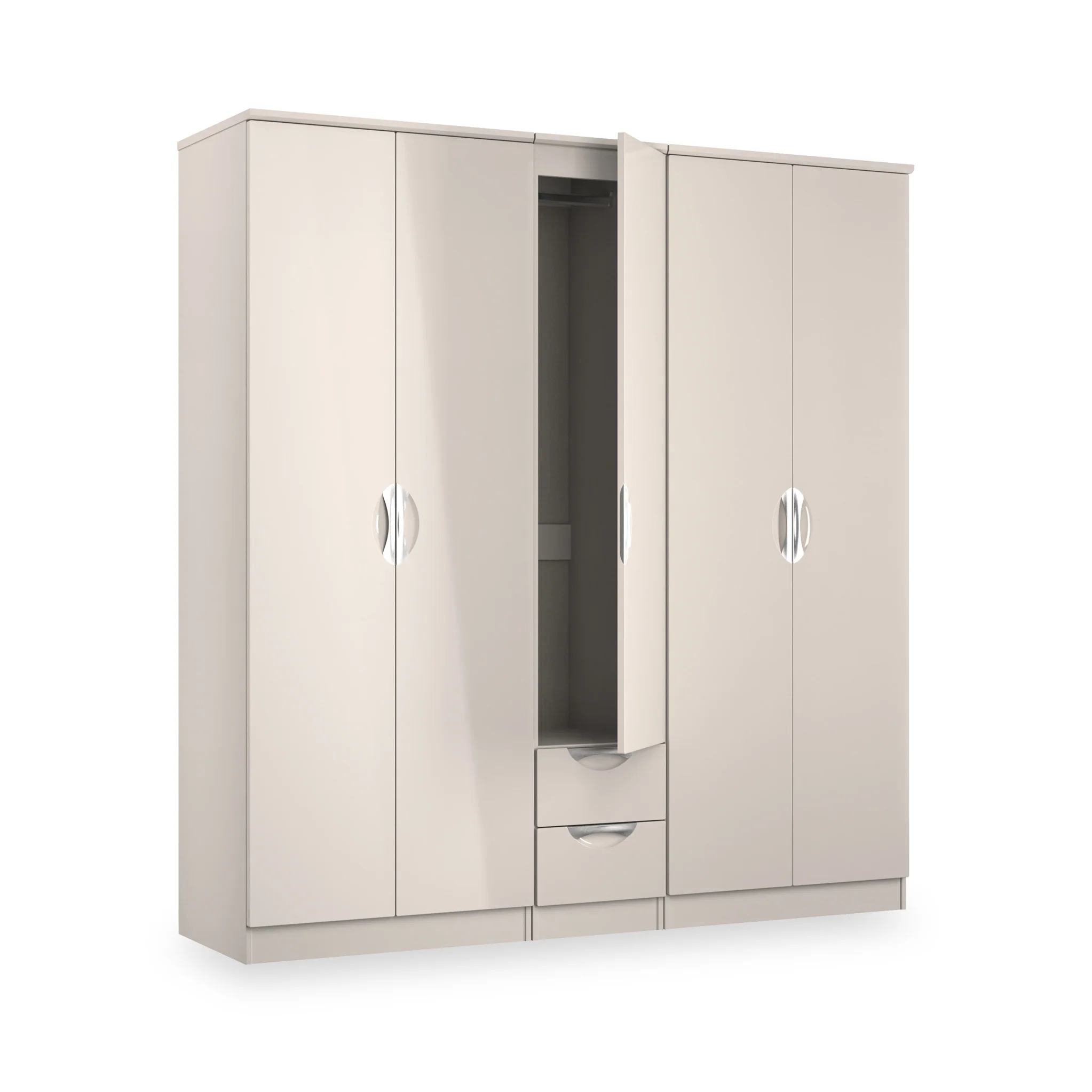 Beckett 5 Door 2 Drawer Wardrobe - Image 5