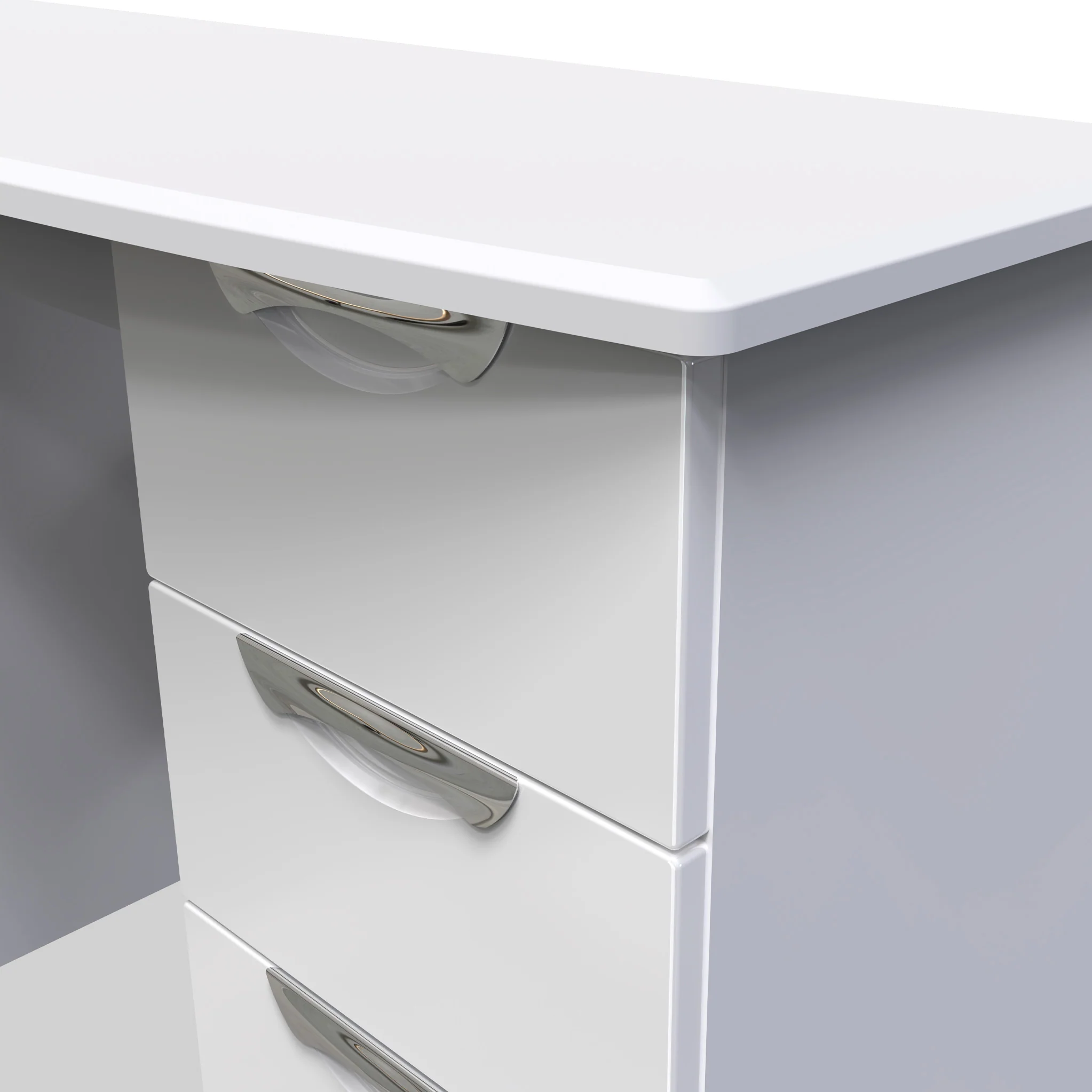 Beckett Gloss 6 Drawer Storage Desk - Image 3