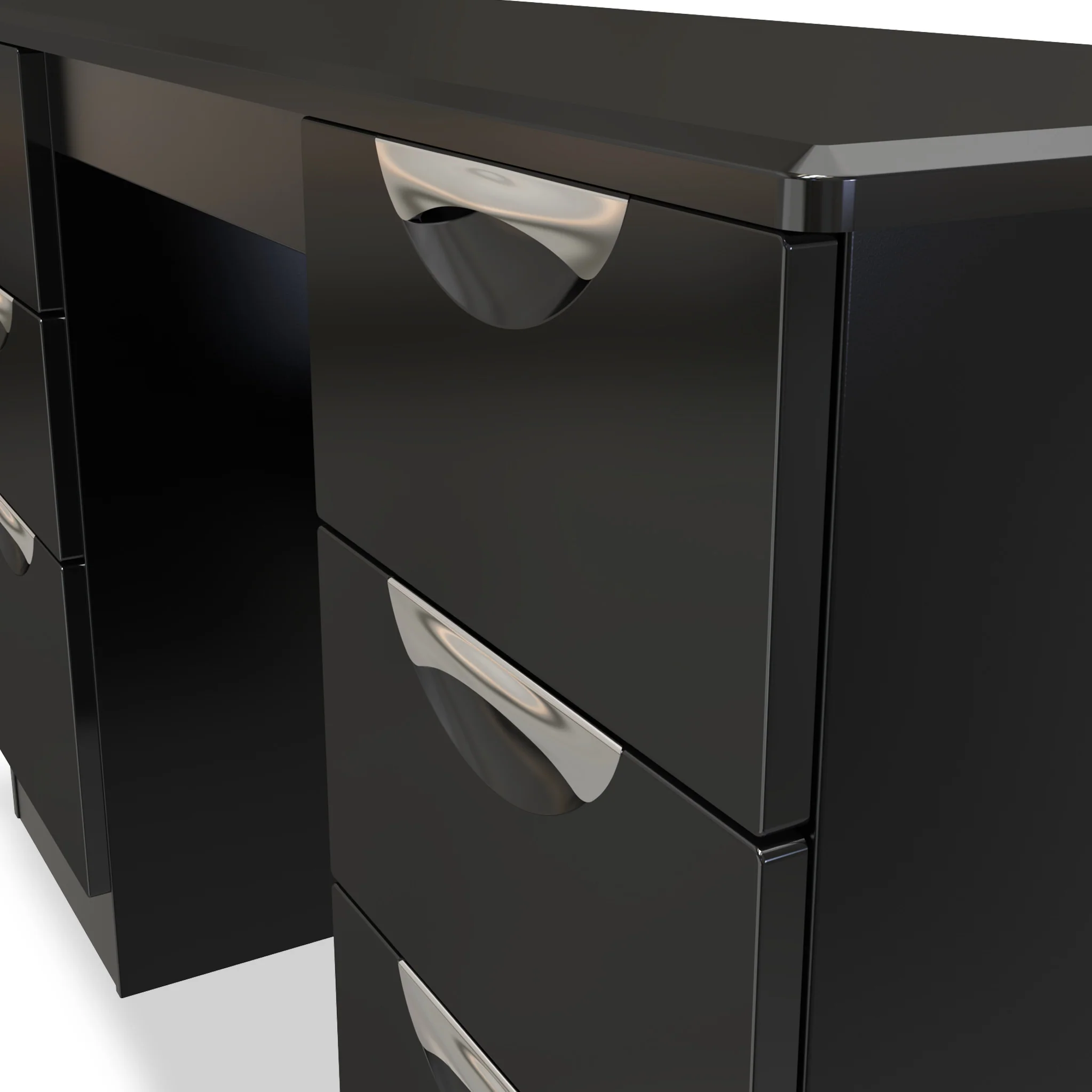 Beckett Gloss 6 Drawer Storage Desk - Image 9