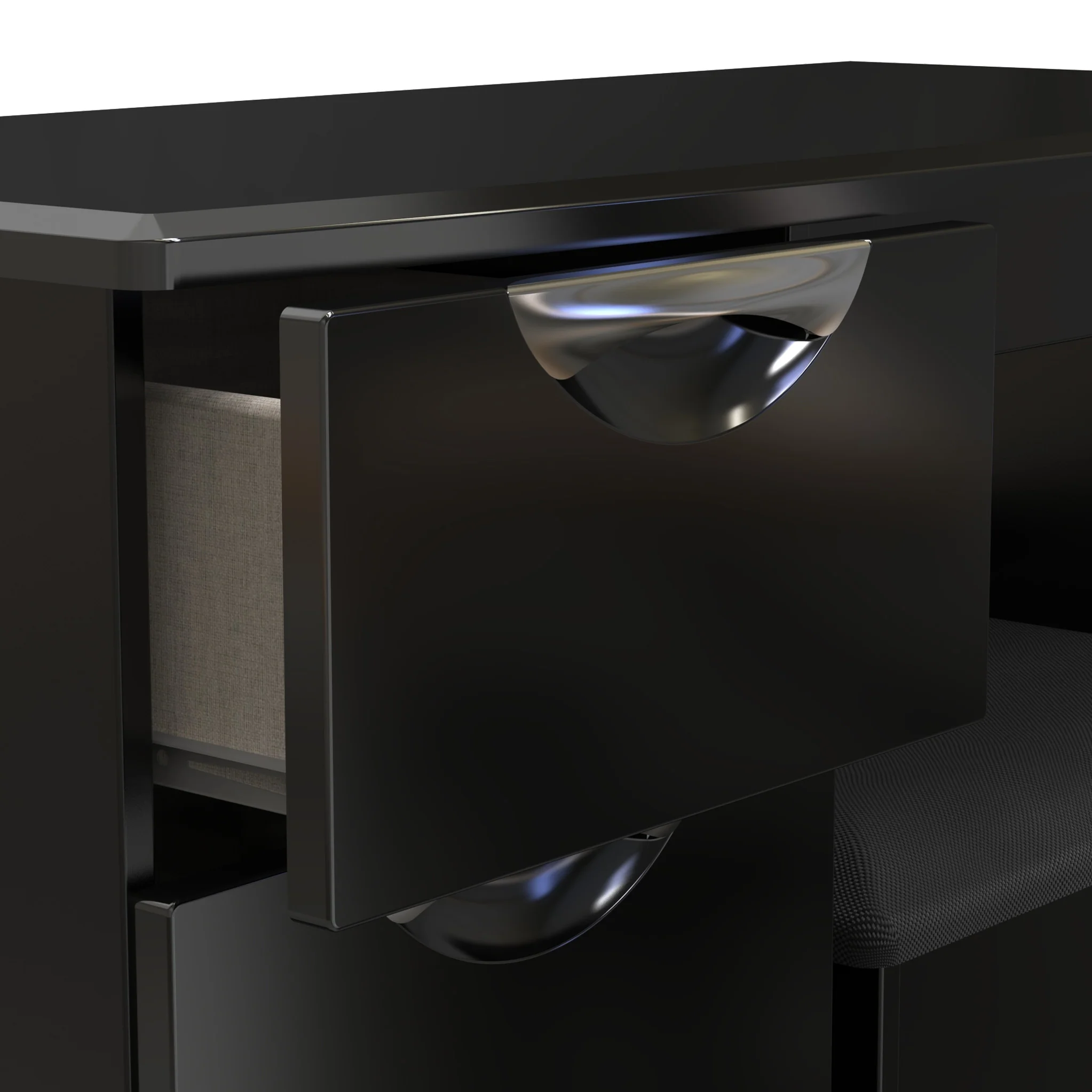 Beckett Gloss Dressing Table with Stool - Image 11