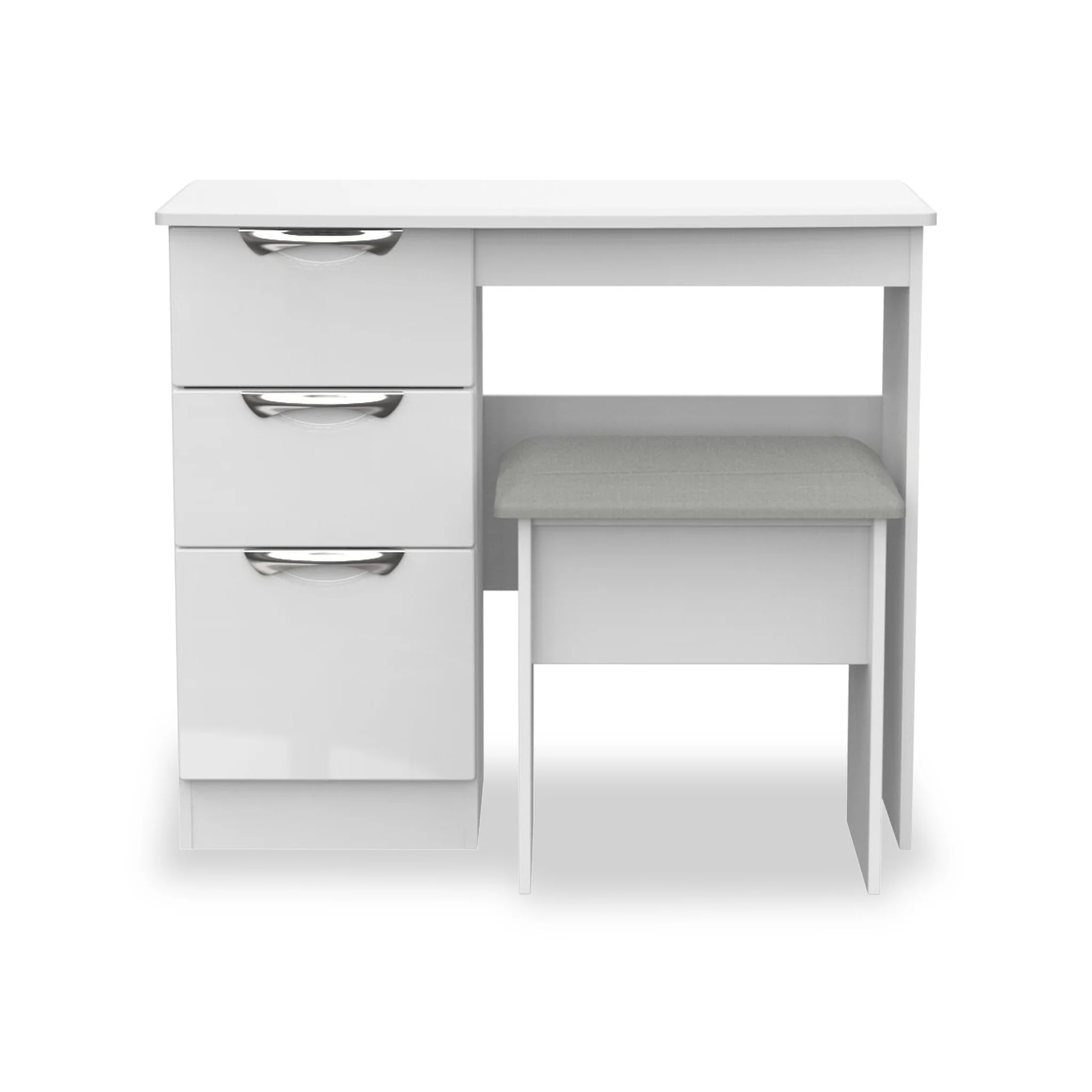 Beckett Gloss Dressing Table with Stool - Image 22