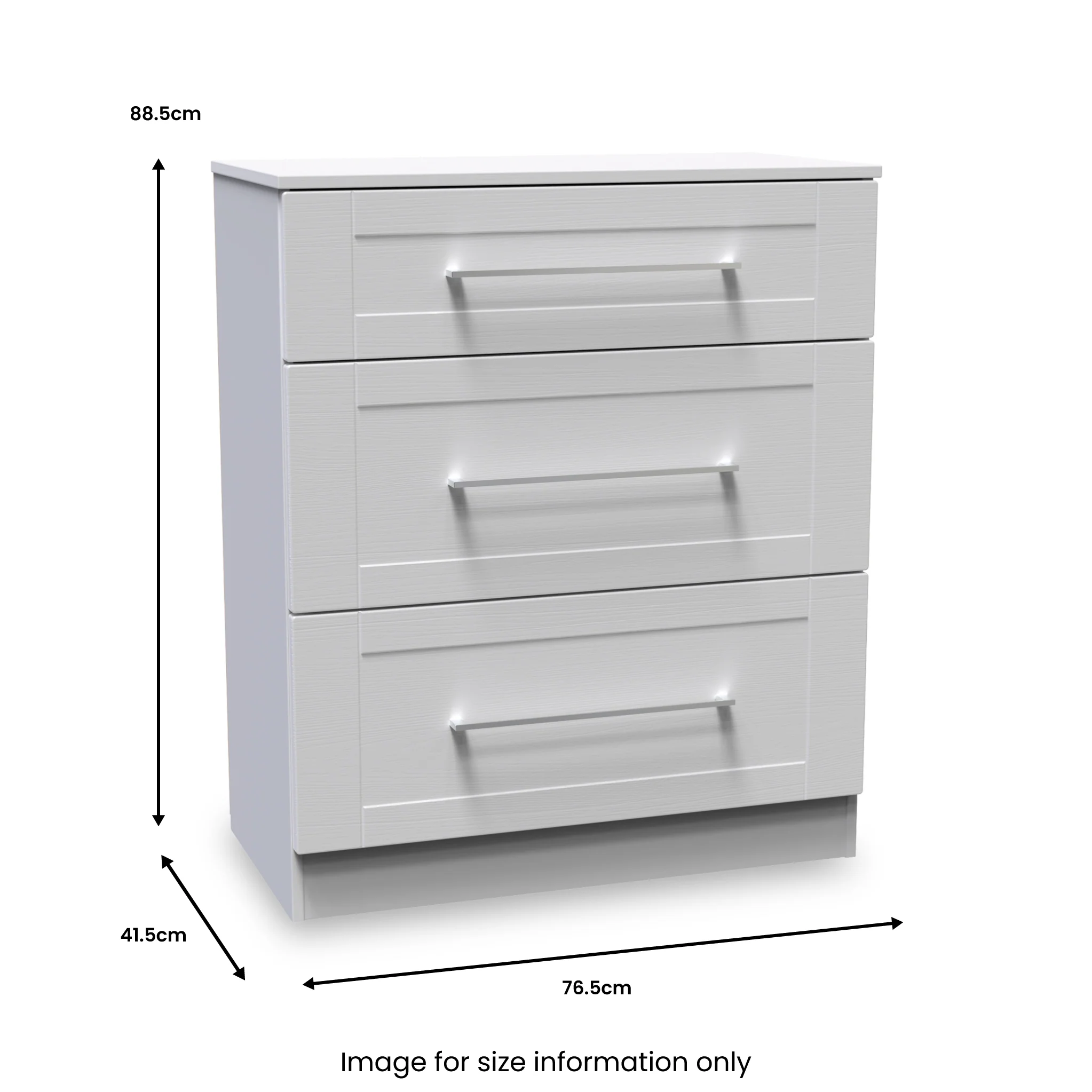 Bellamy 3 Drawer Deep Chest - Image 9