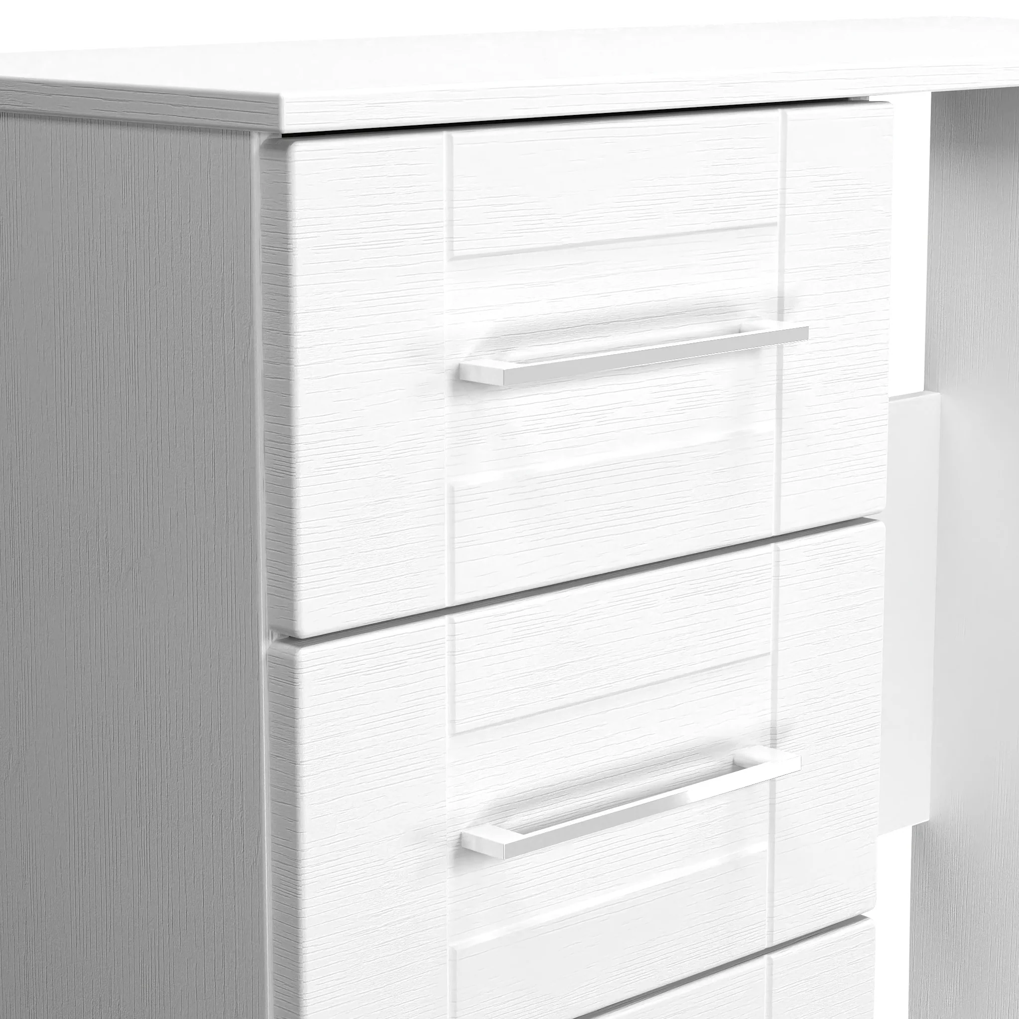 Bellamy White 3 Drawer Dressing Table - Image 4