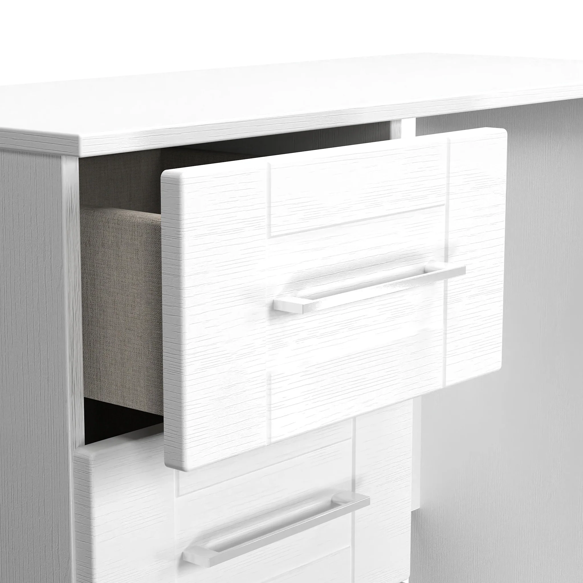 Bellamy White 3 Drawer Dressing Table - Image 5