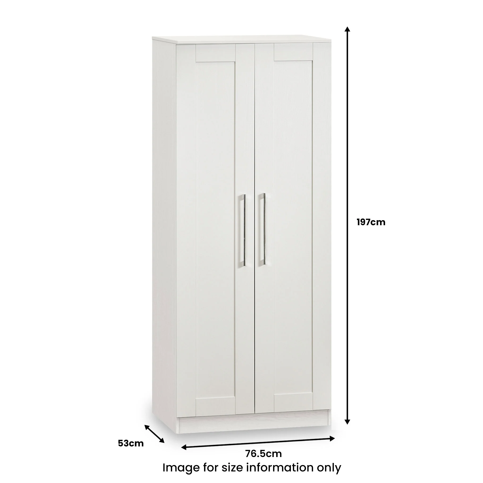 Bellamy 2 Door Wardrobe - Image 9