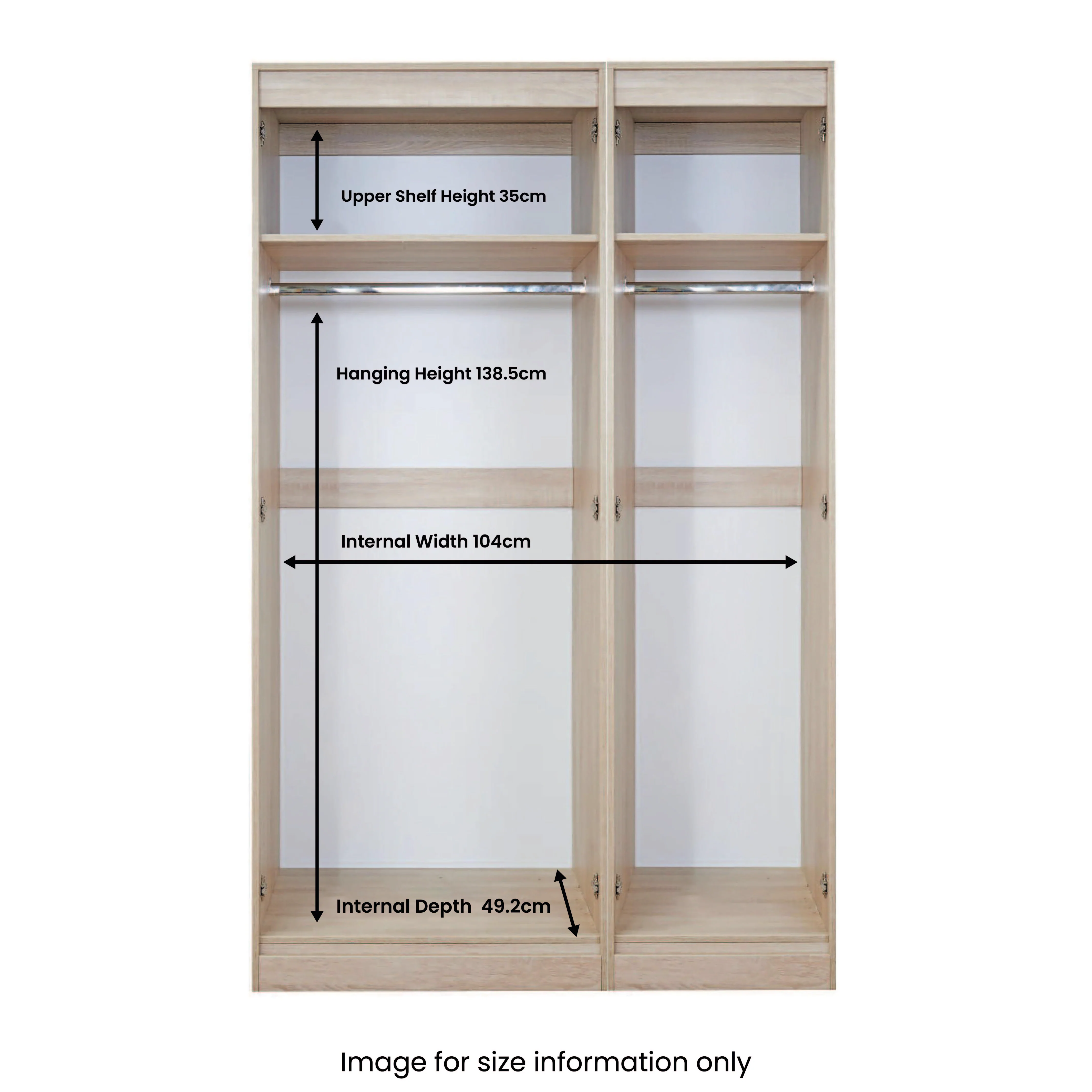 Bellamy Tall 3 Door Mirror Wardrobe - Image 5