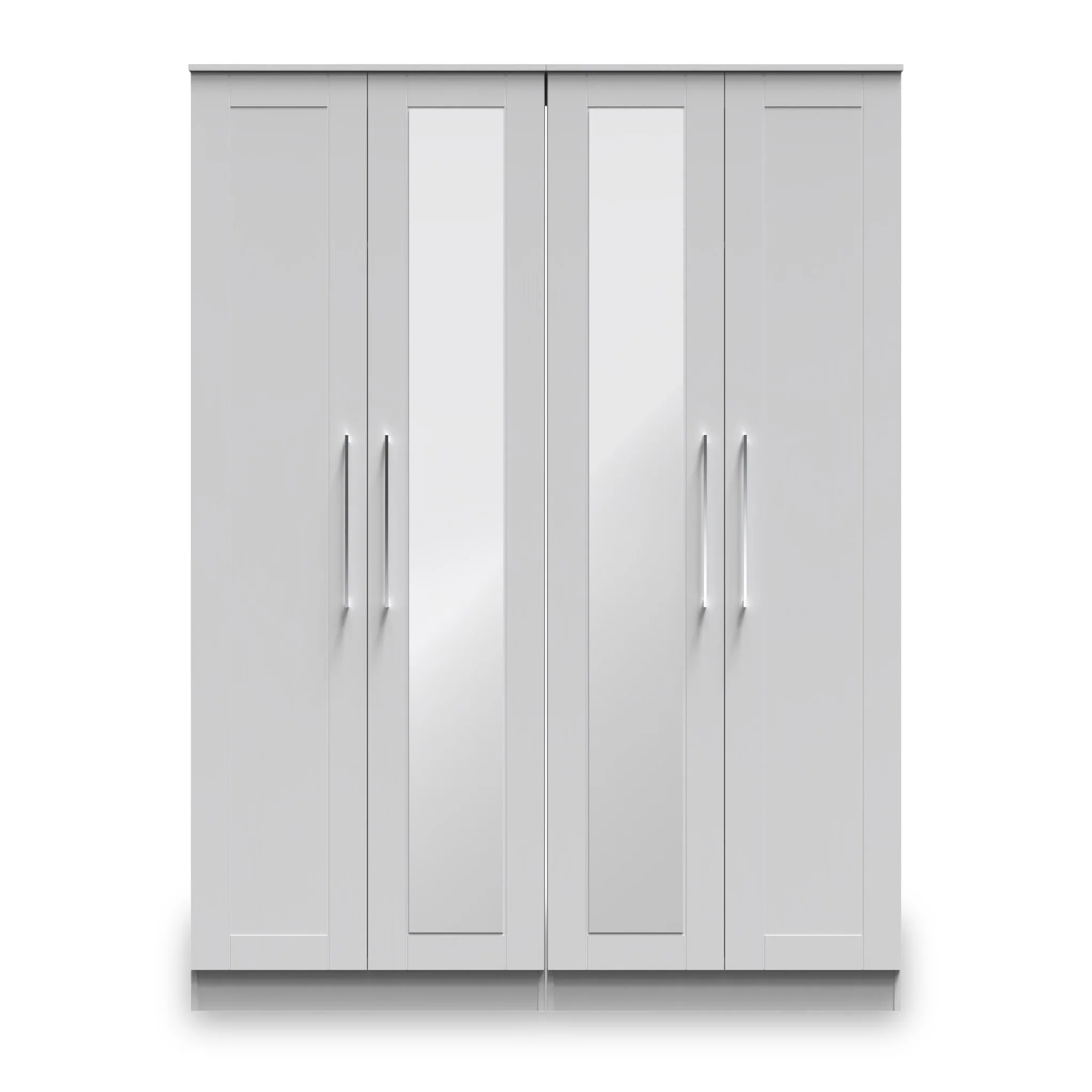 Bellamy Tall 4 Door 2 Central Mirrored Wardrobe - Image 6