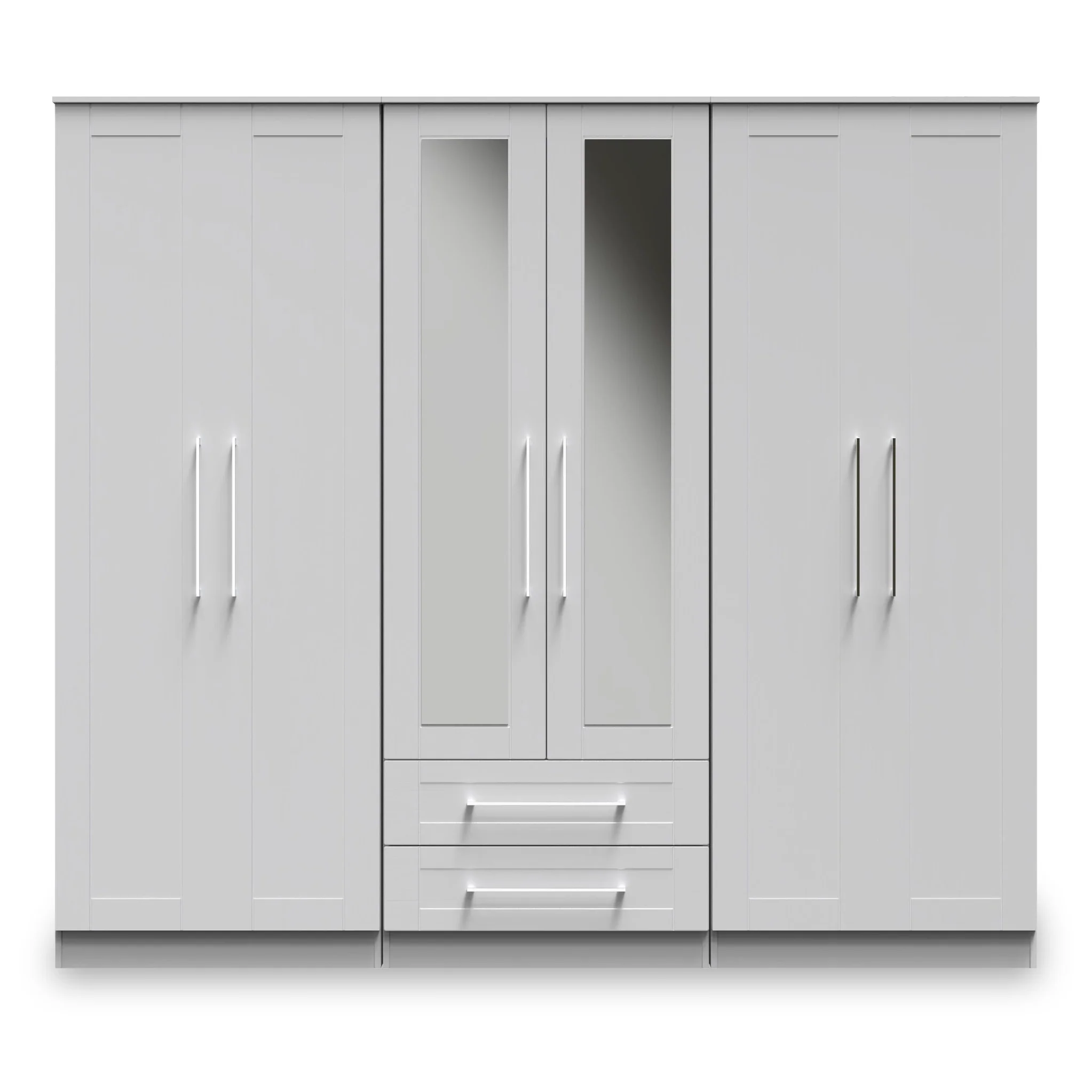 Bellamy Tall 6 Door 2 Drawer with Mirrors Wardrobe - Image 6