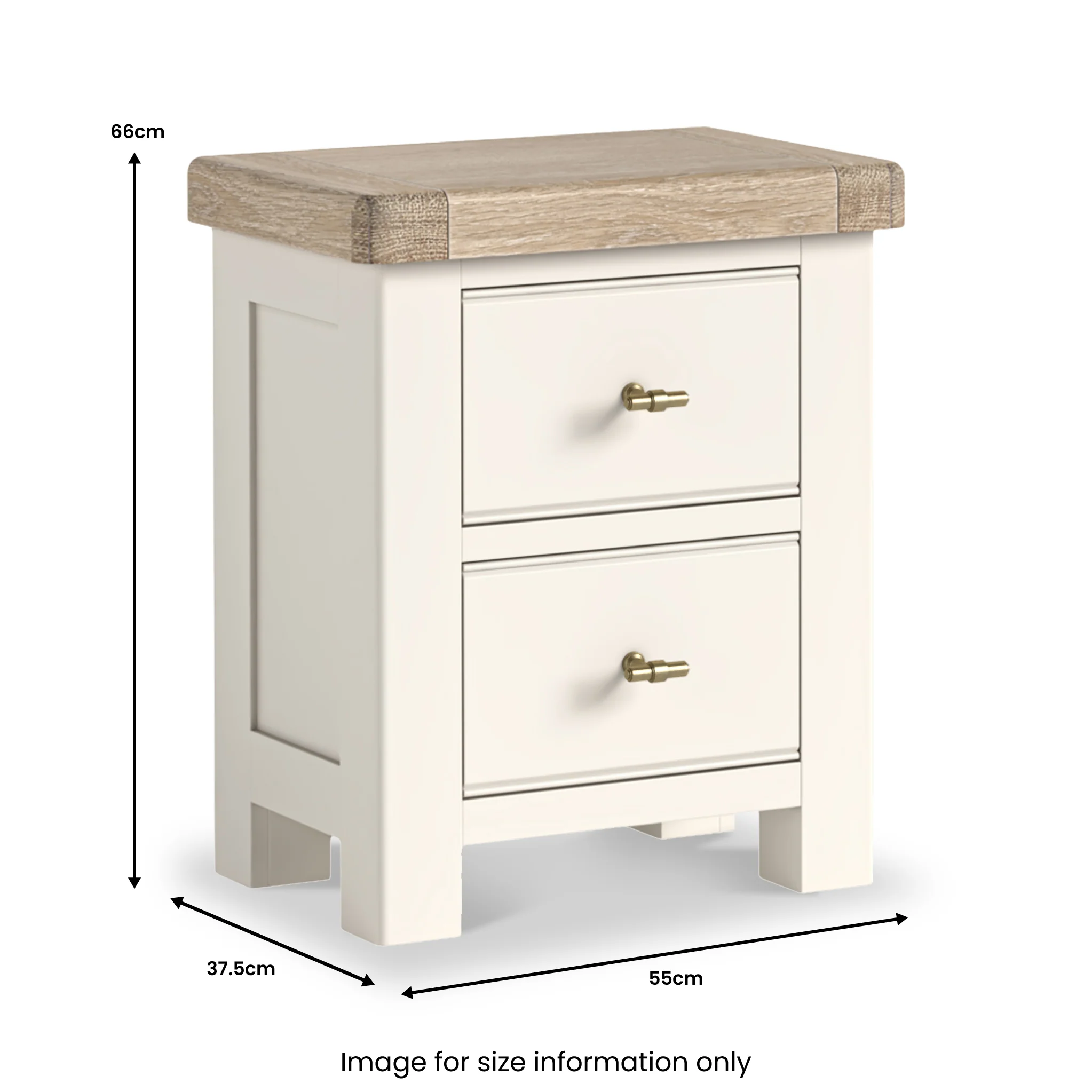 Belmont 2 Drawer Bedside - Image 5