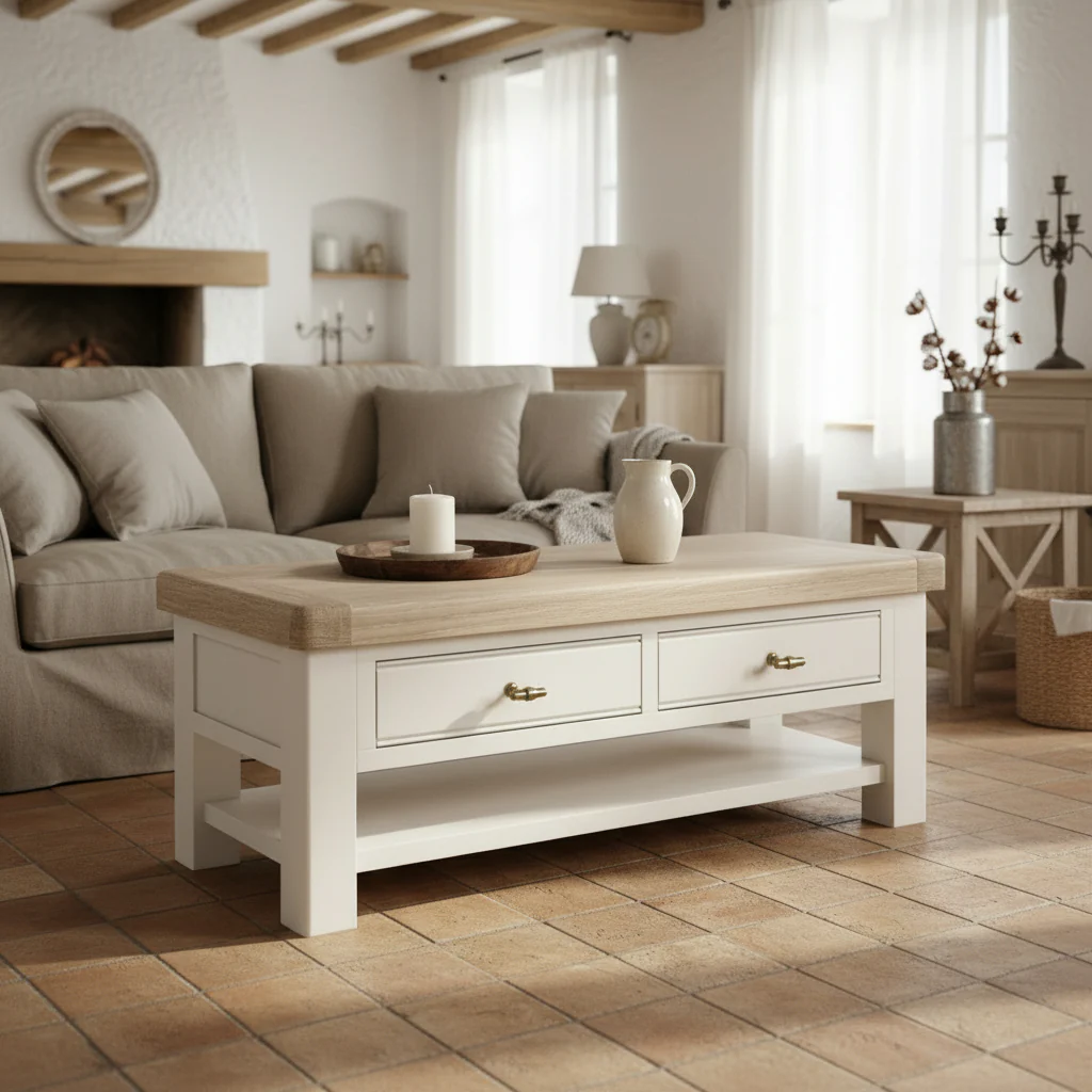 Belmont 2 Drawer Coffee Table - Image 2