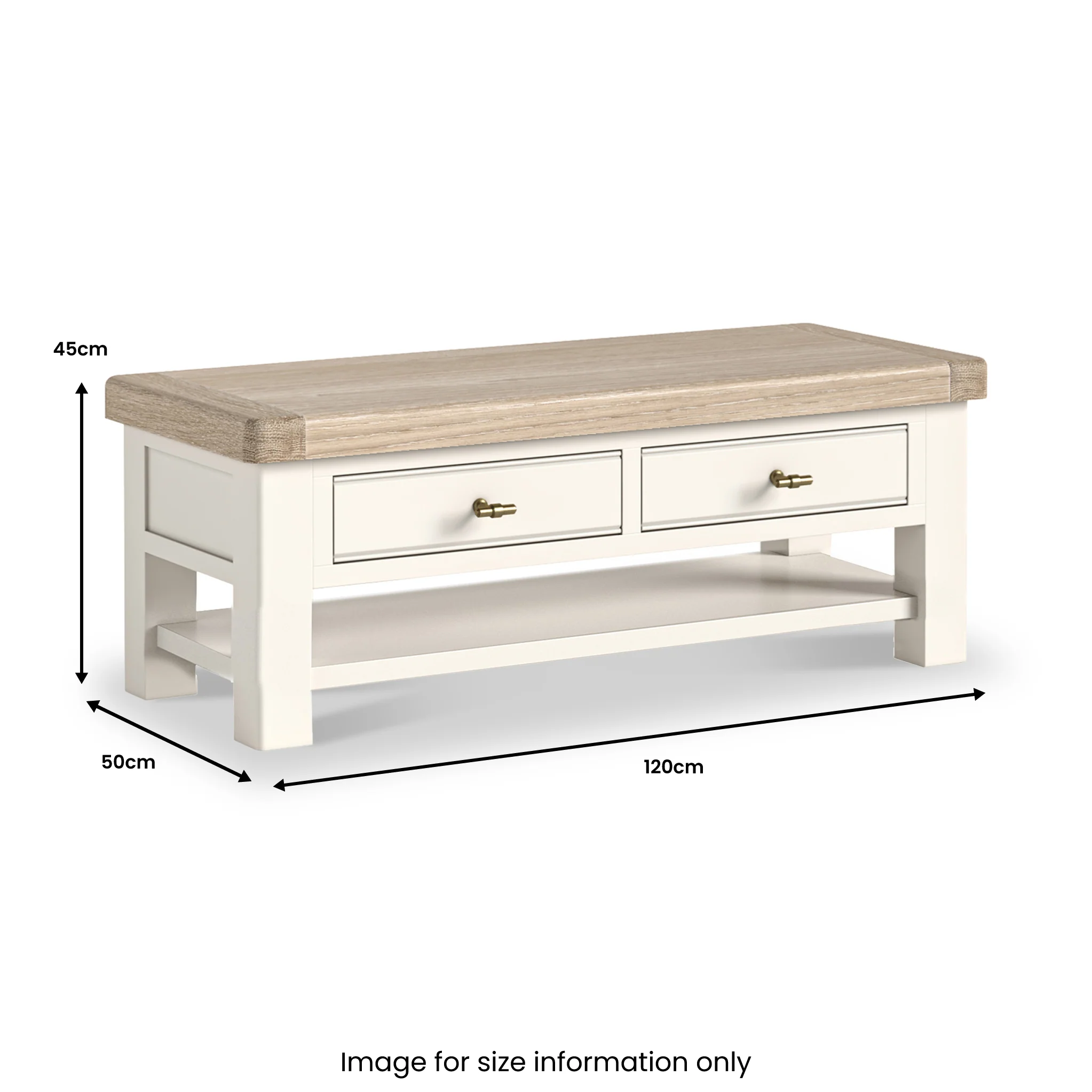 Belmont 2 Drawer Coffee Table - Image 4