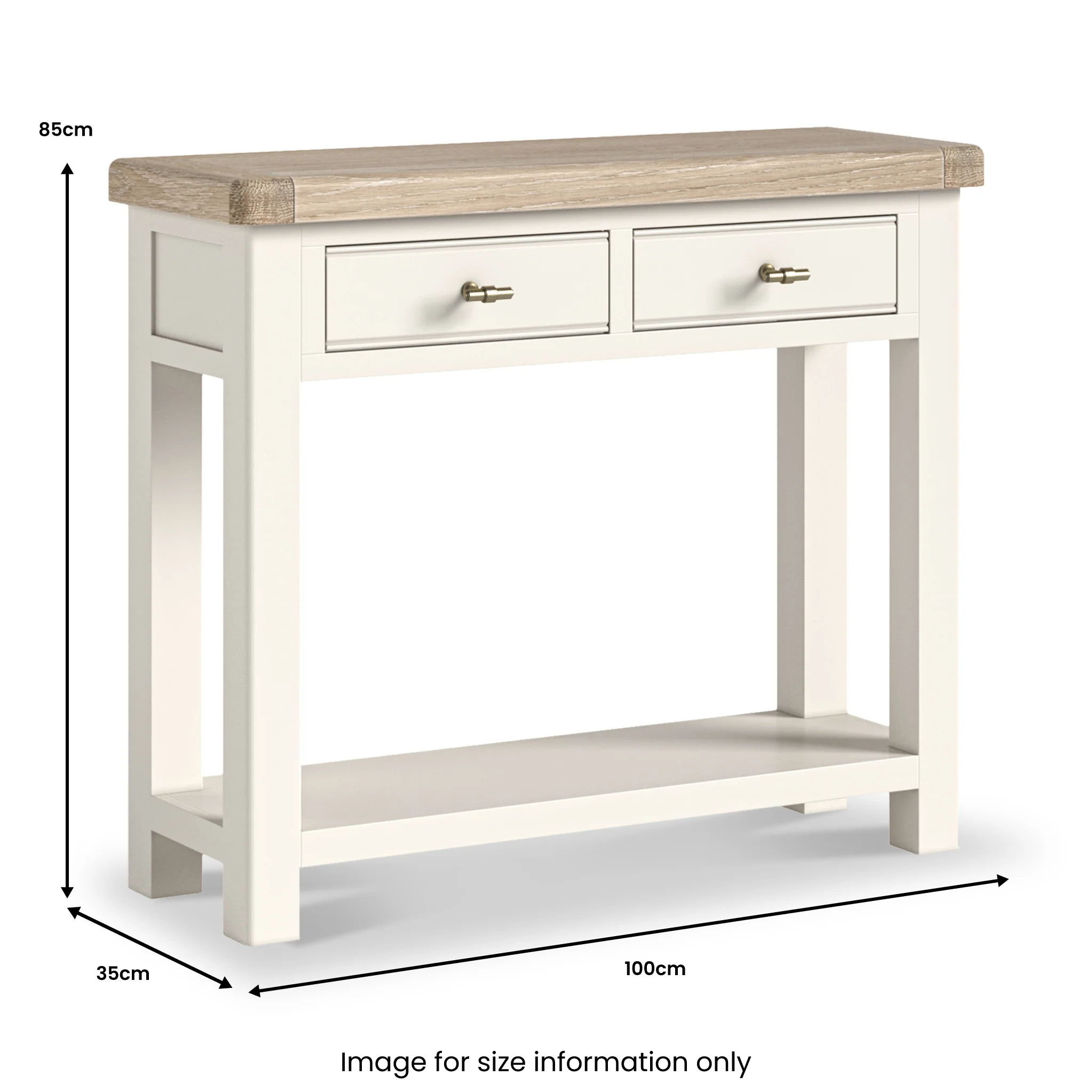 Belmont 2 Drawer Console Table - Image 4