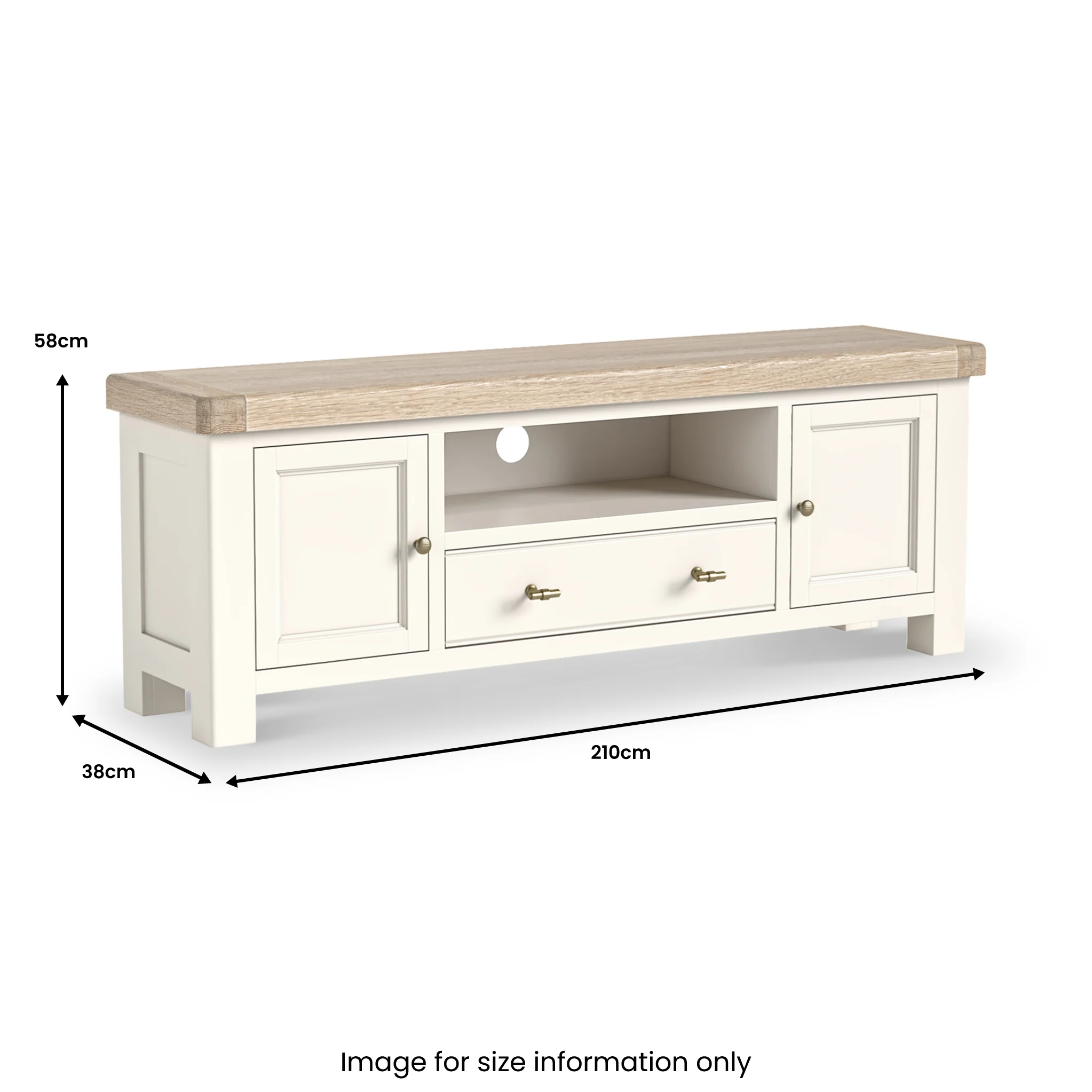 Belmont 210cm Wide TV Unit - Image 5
