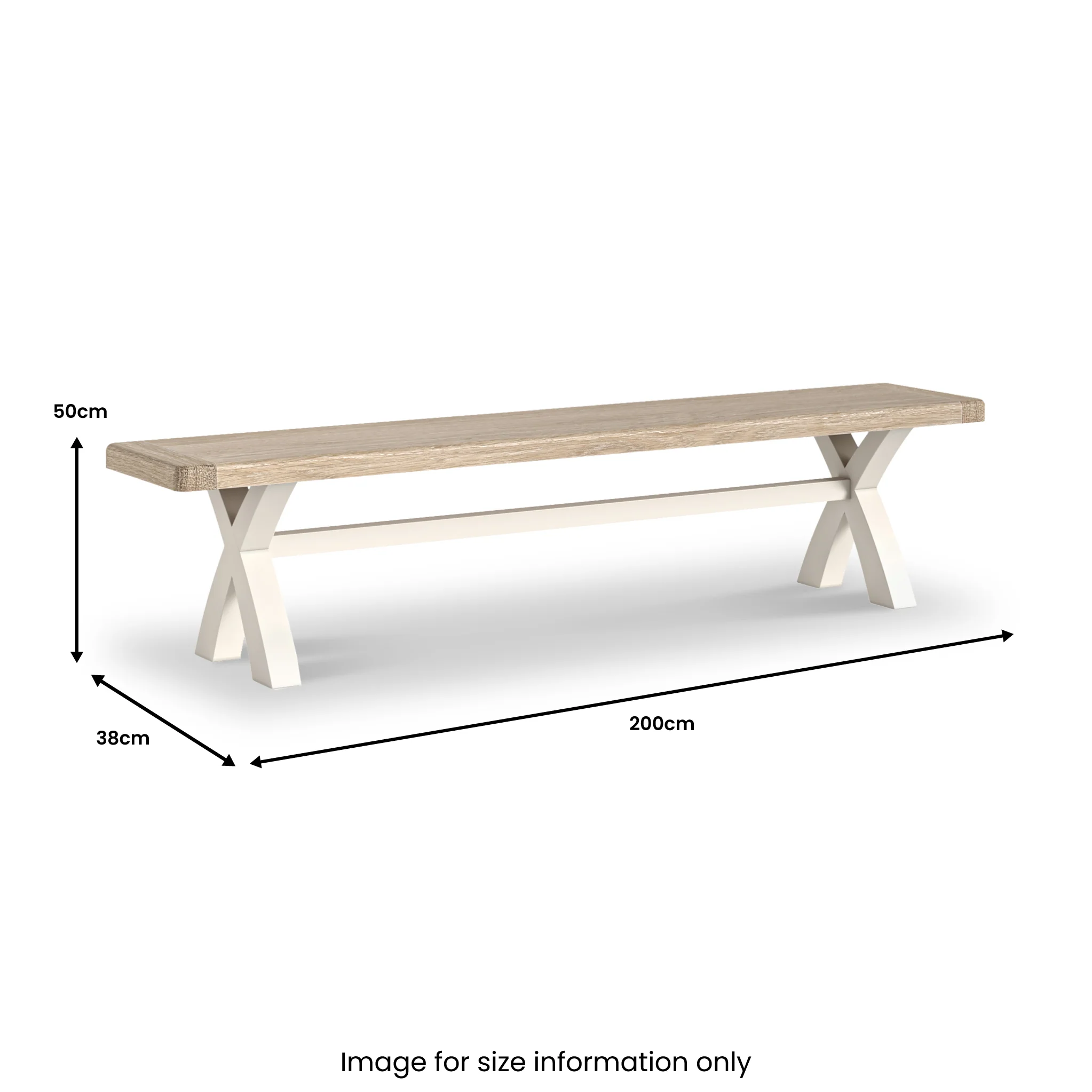 Belmont Cross Leg Dining Bench - Image 12