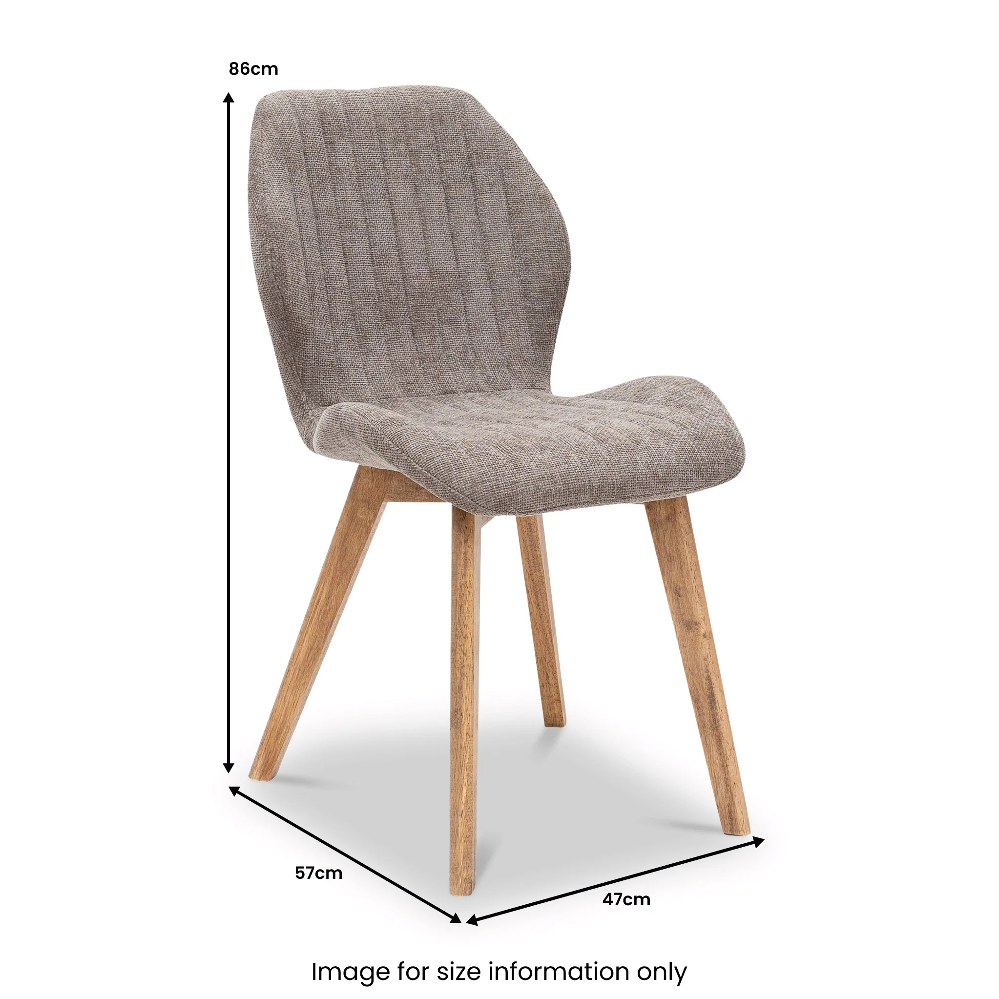 Belrose Textured Fabric Dining Chair - Image 7