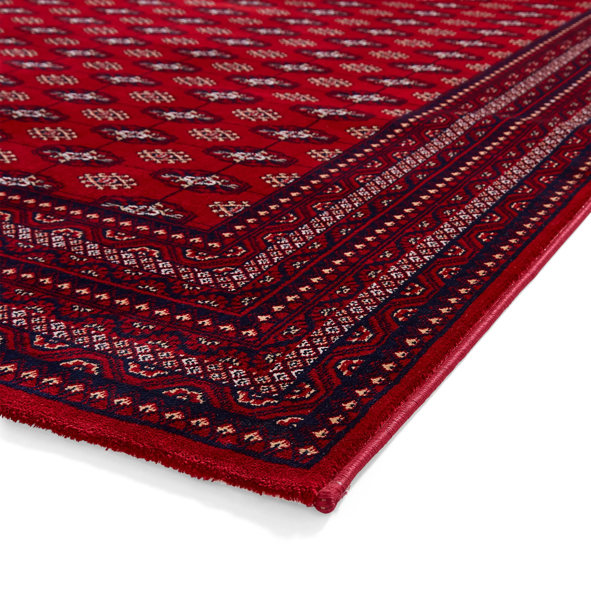Belvett Traditional Diamond Pattern Rug - Image 4