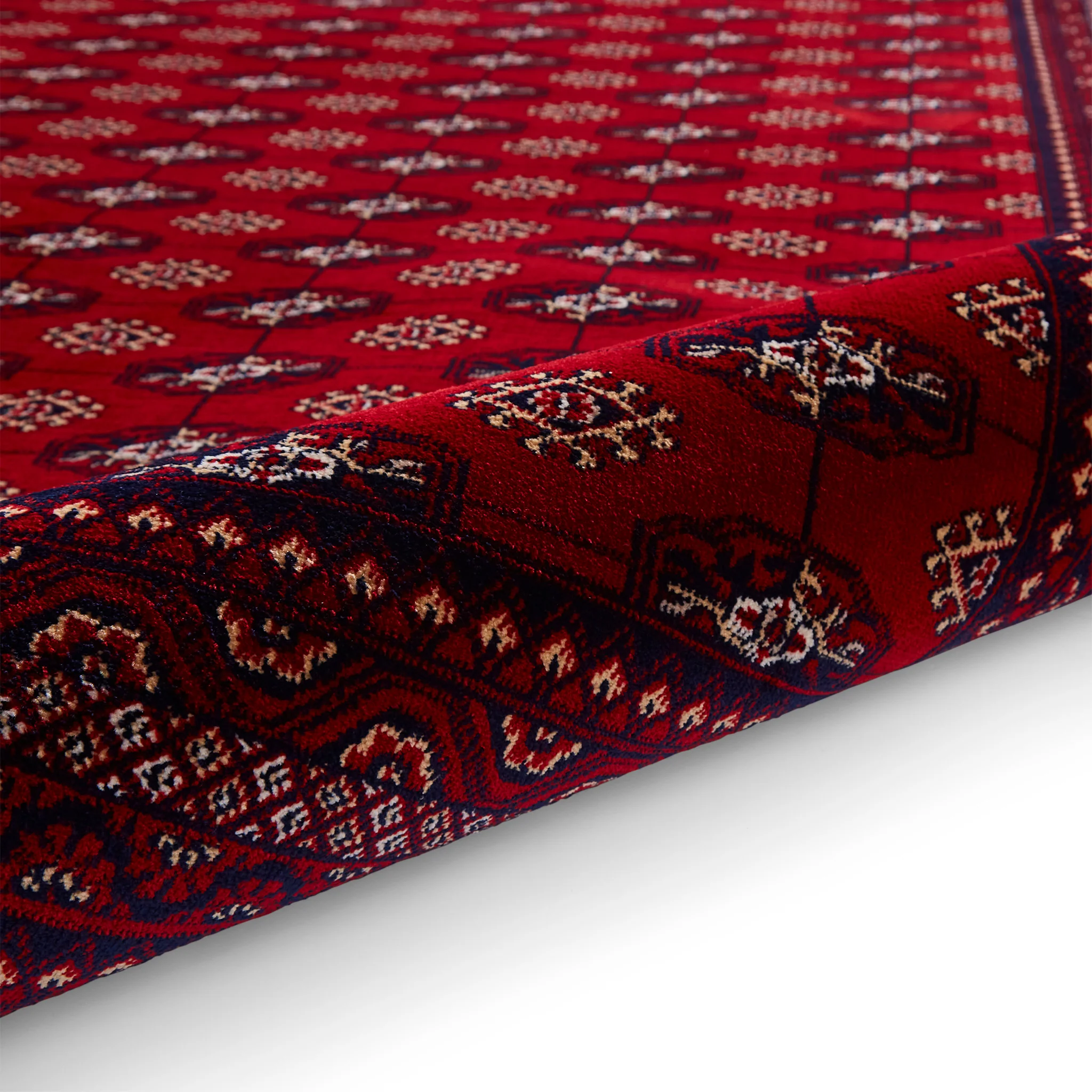 Belvett Traditional Diamond Pattern Rug - Image 7