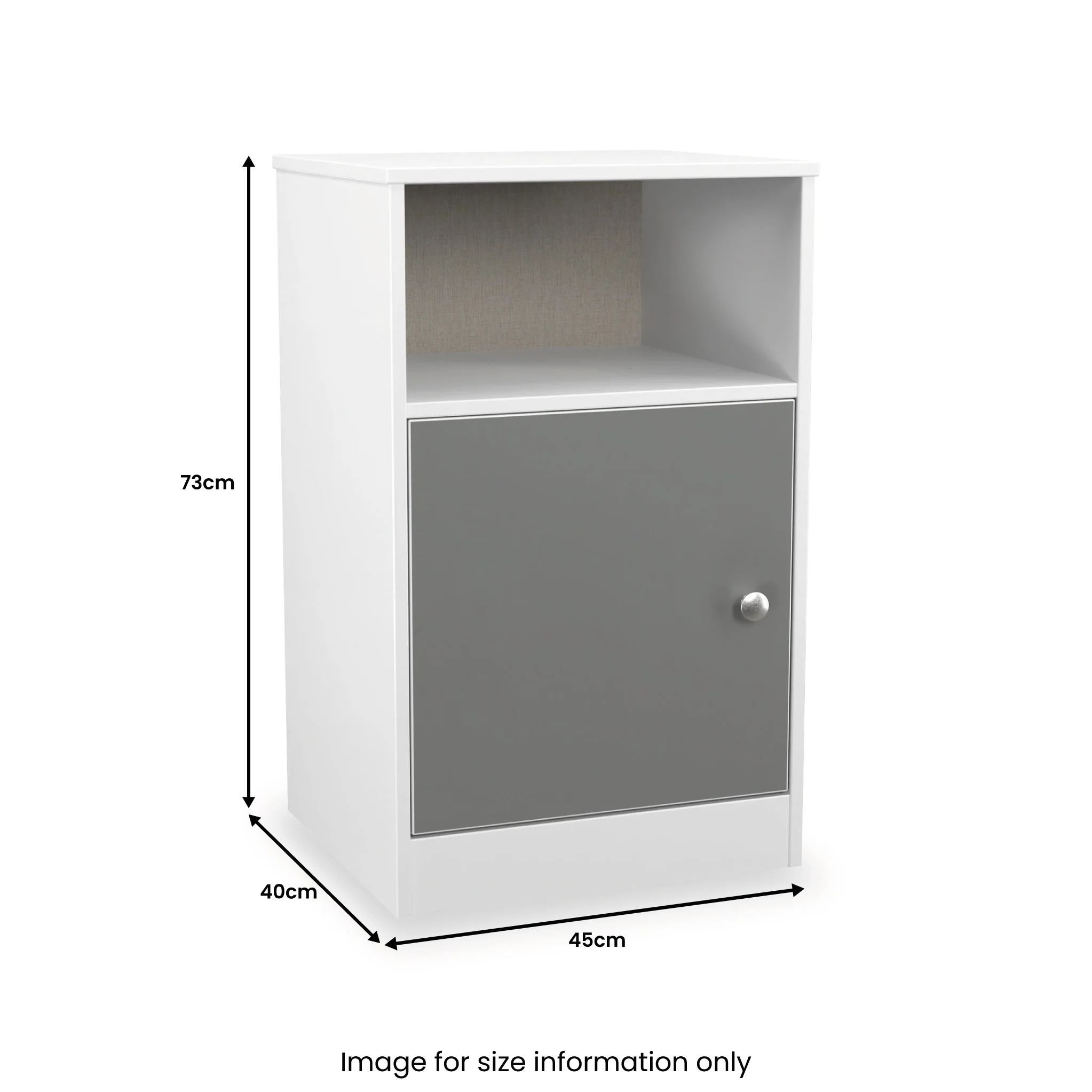 Bennet 1 Door Bedside Table - Image 10