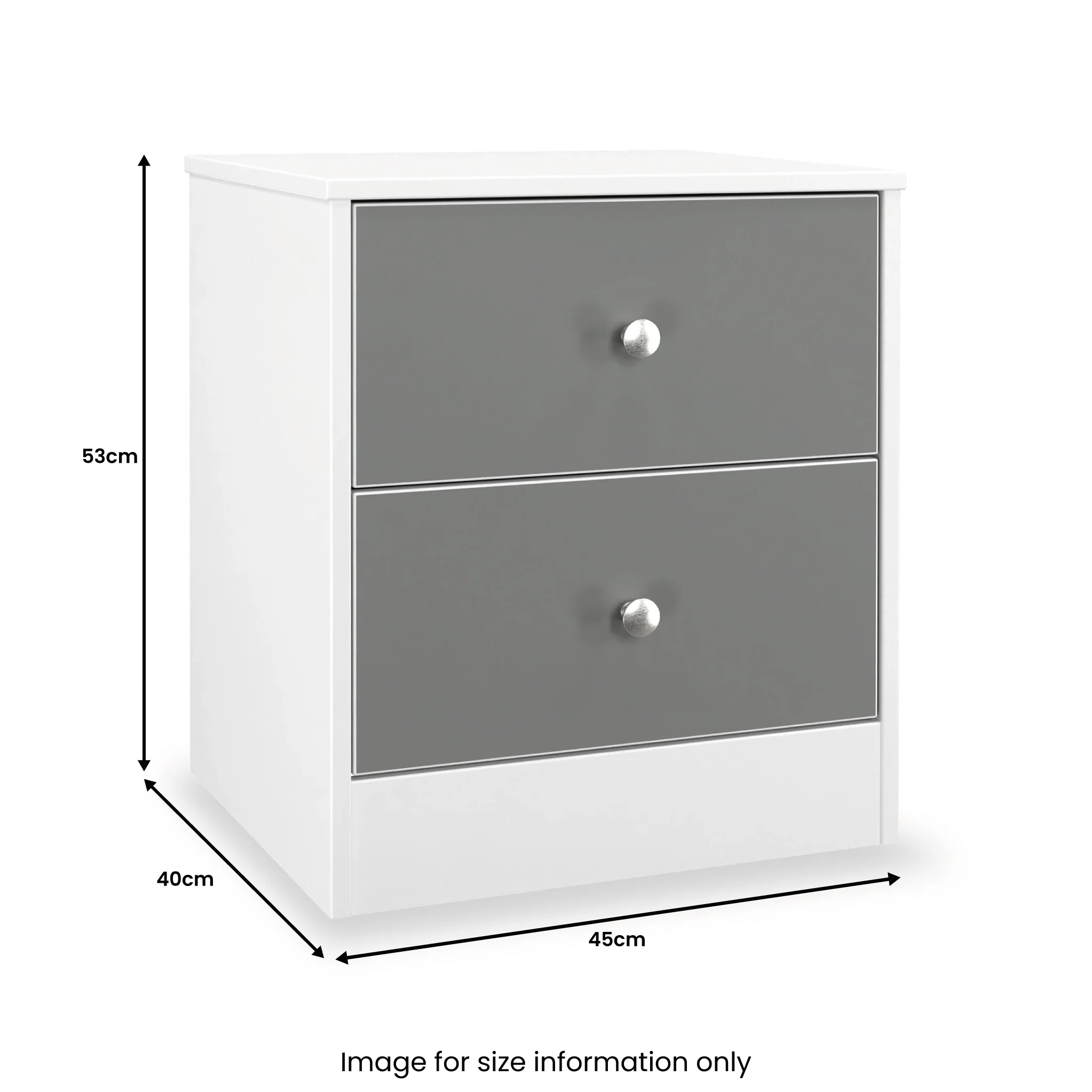 Bennet 2 Drawer Bedside Table - Image 10