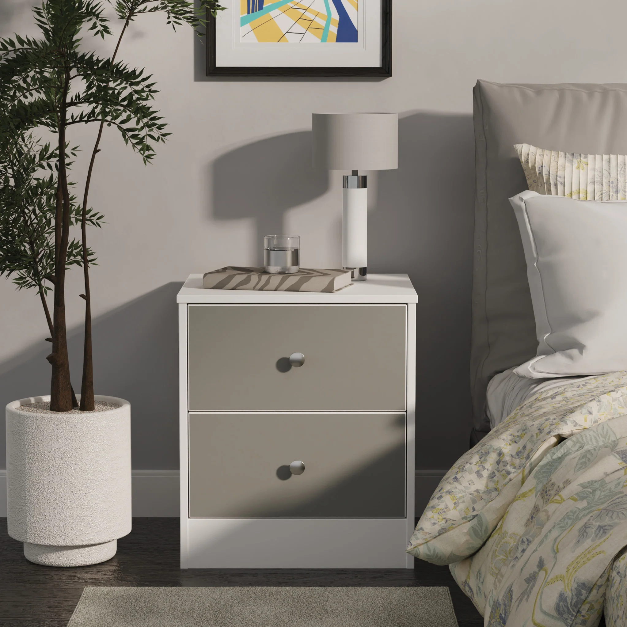 Bennet 2 Drawer Bedside Table - Image 2