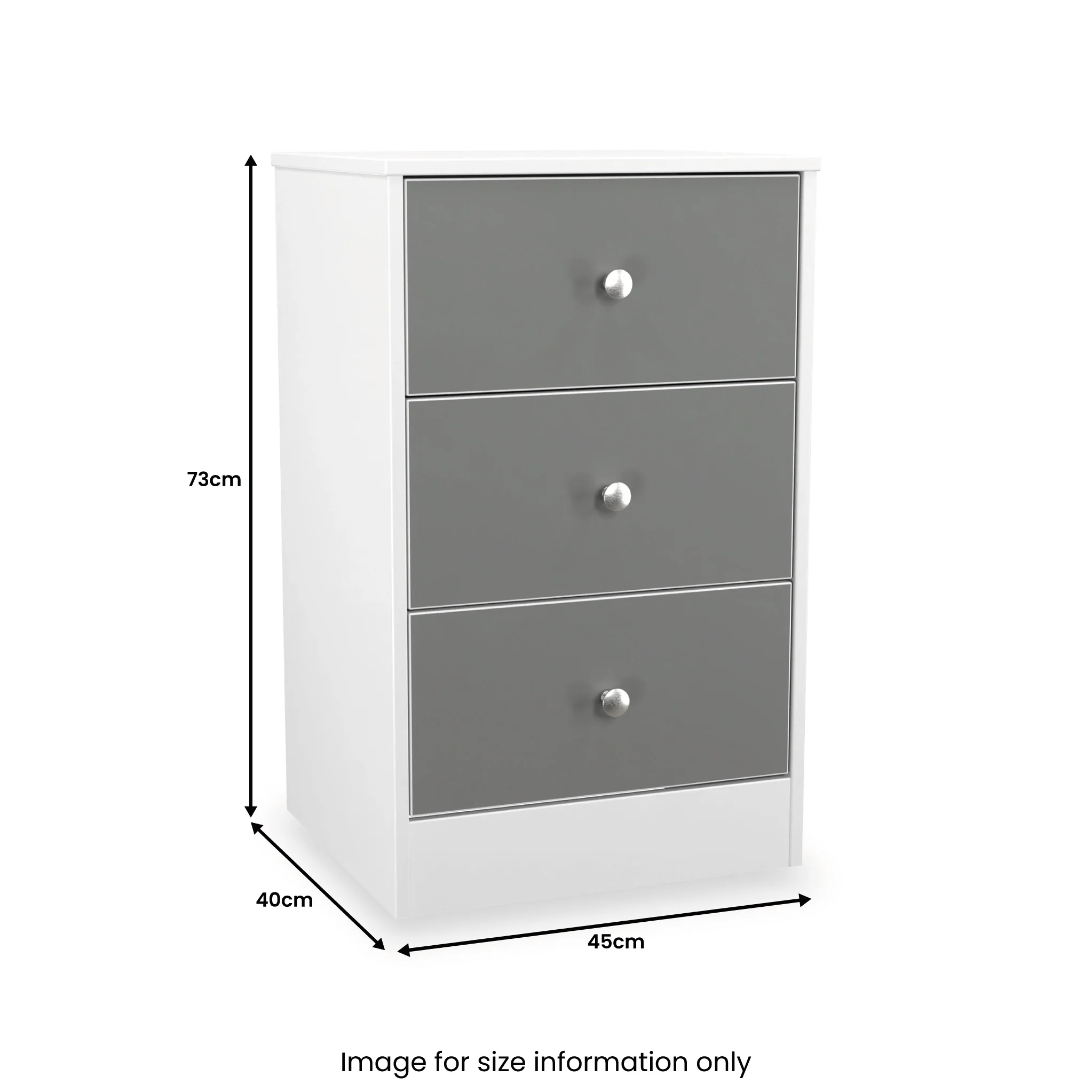 Bennet 3 Drawer Bedside Table - Image 8
