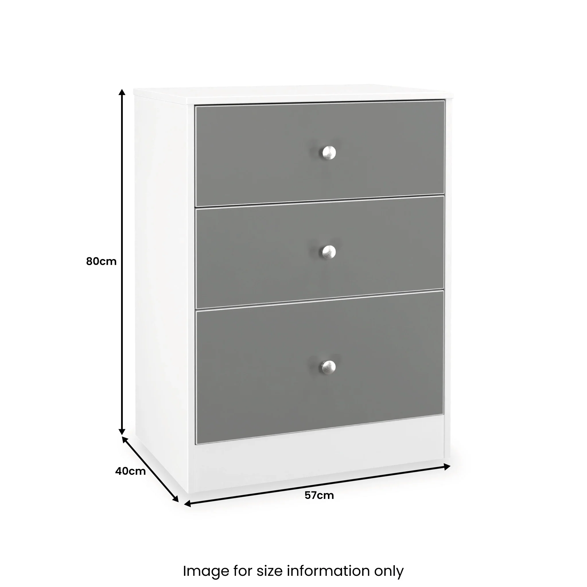 Bennet 3 Drawer Midi Deep Chest - Image 11