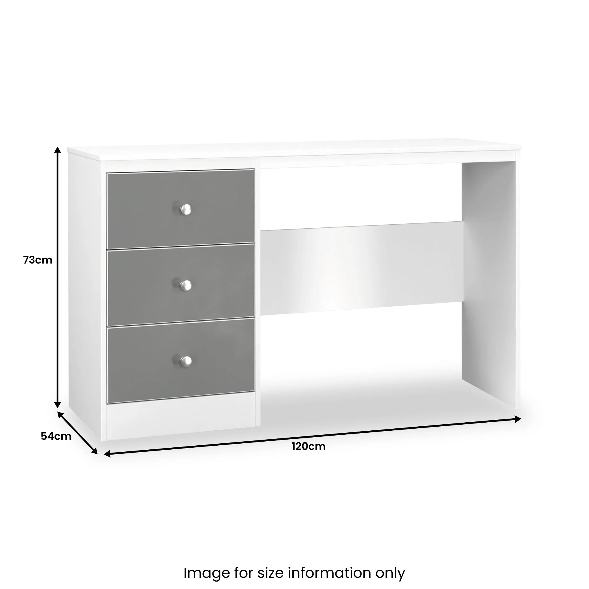 Bennet 3 Drawer Wide Desk - Image 11