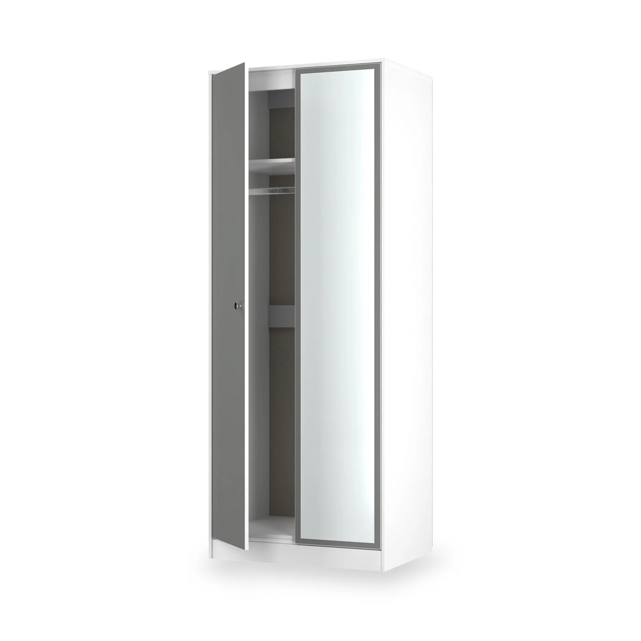Bennet Tall 2 Door Mirrored Wardrobe - Image 4