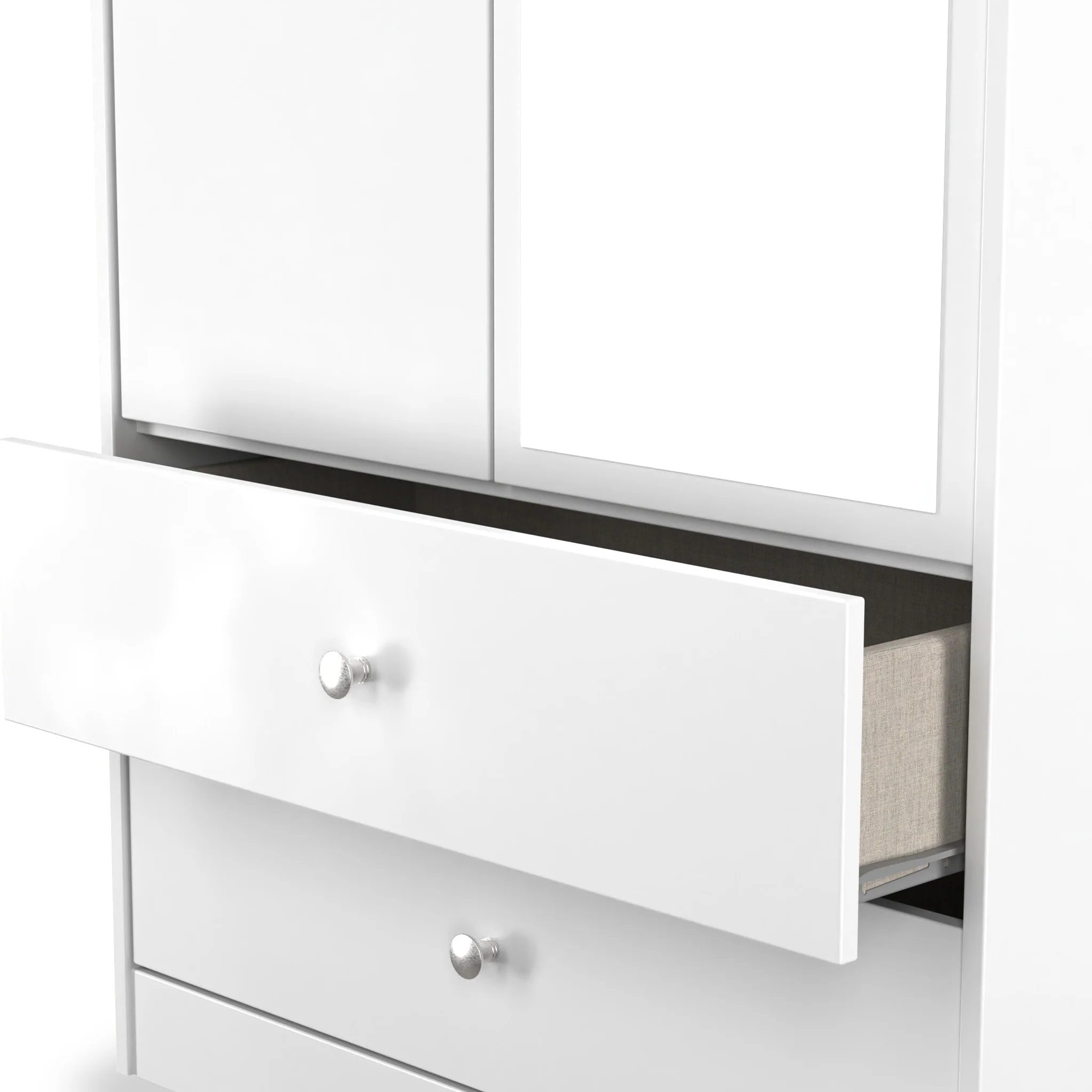 Bennet Tall 2 Drawer Mirrored Wardrobe - Image 11
